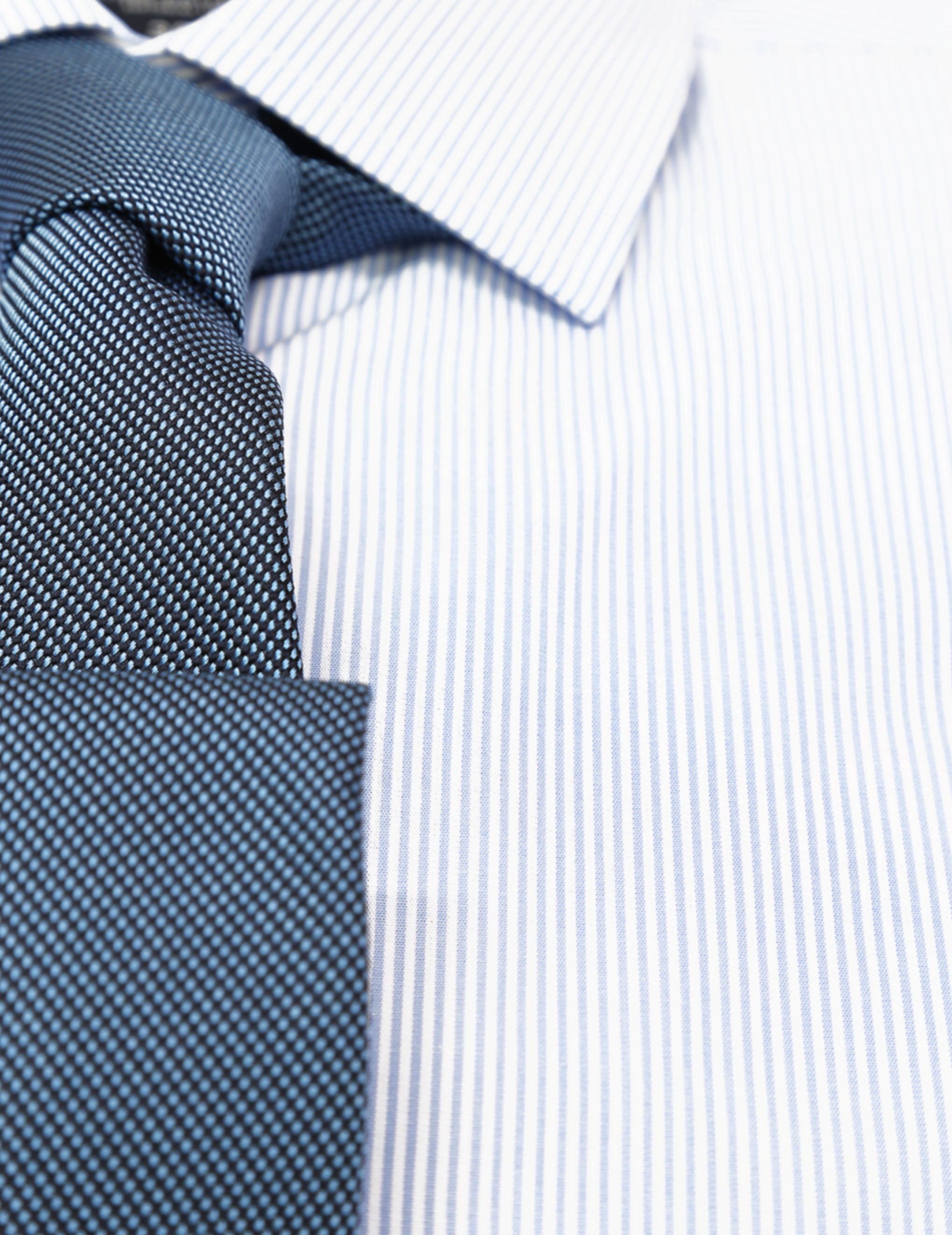 Camisa vestir raya media Azul