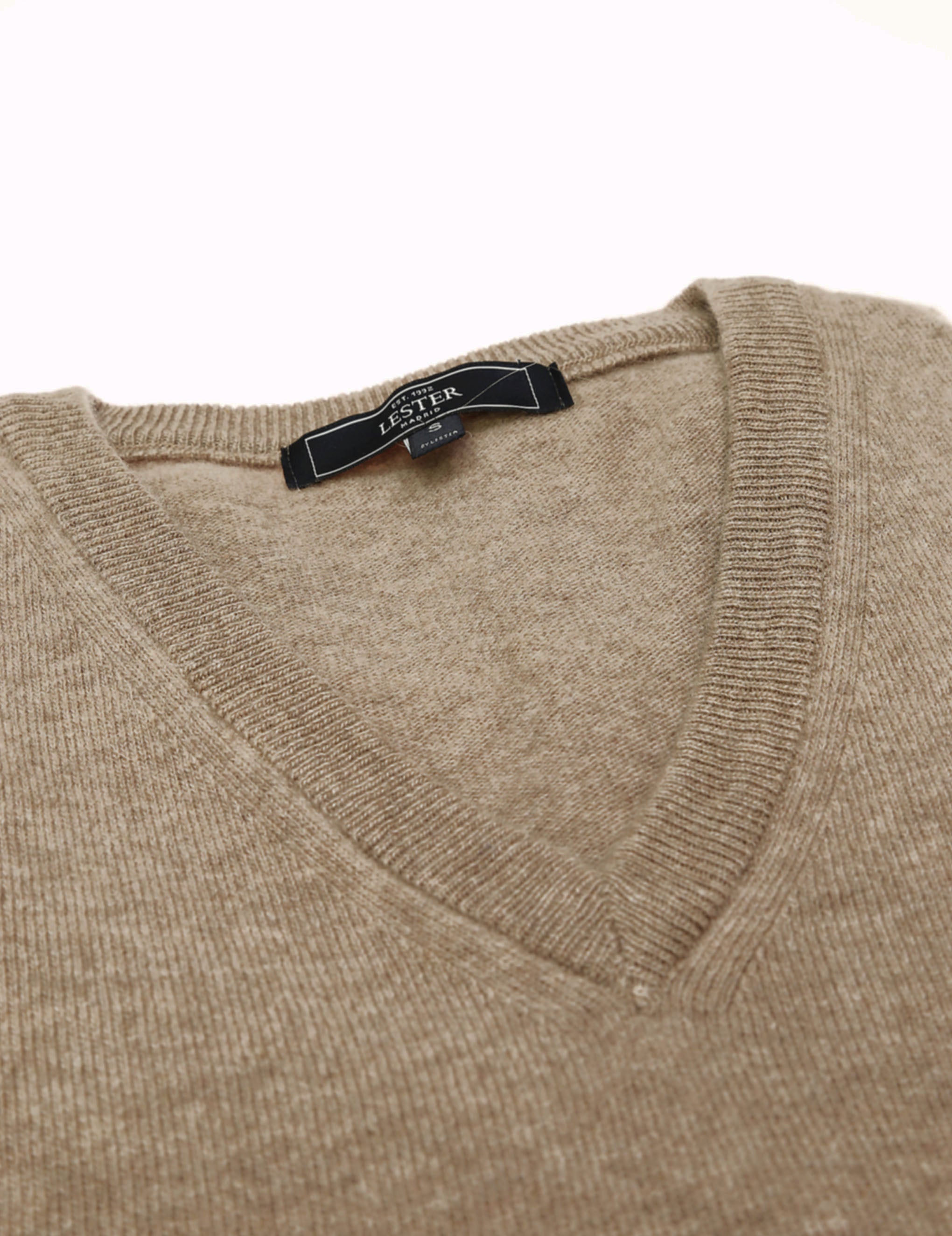 Chaleco sin mangas lana Beige
