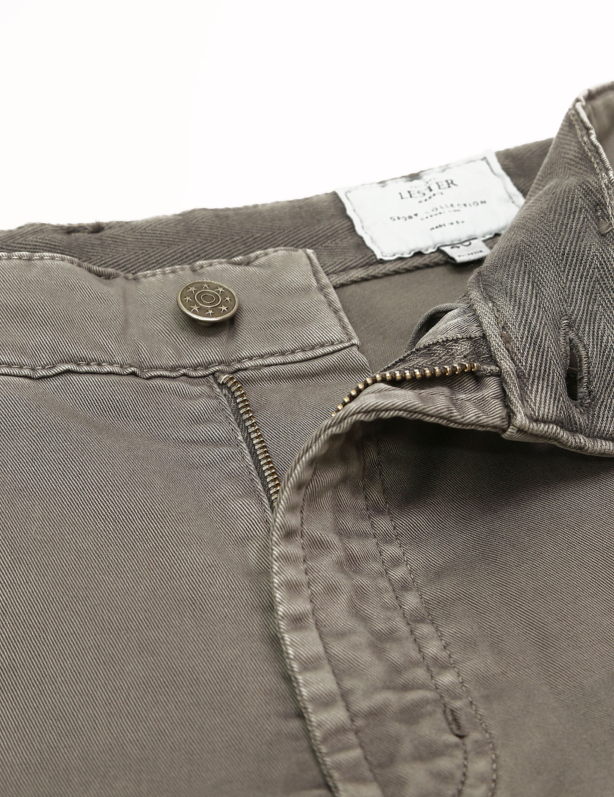 Pantalón 5 bolsillos satén Gris