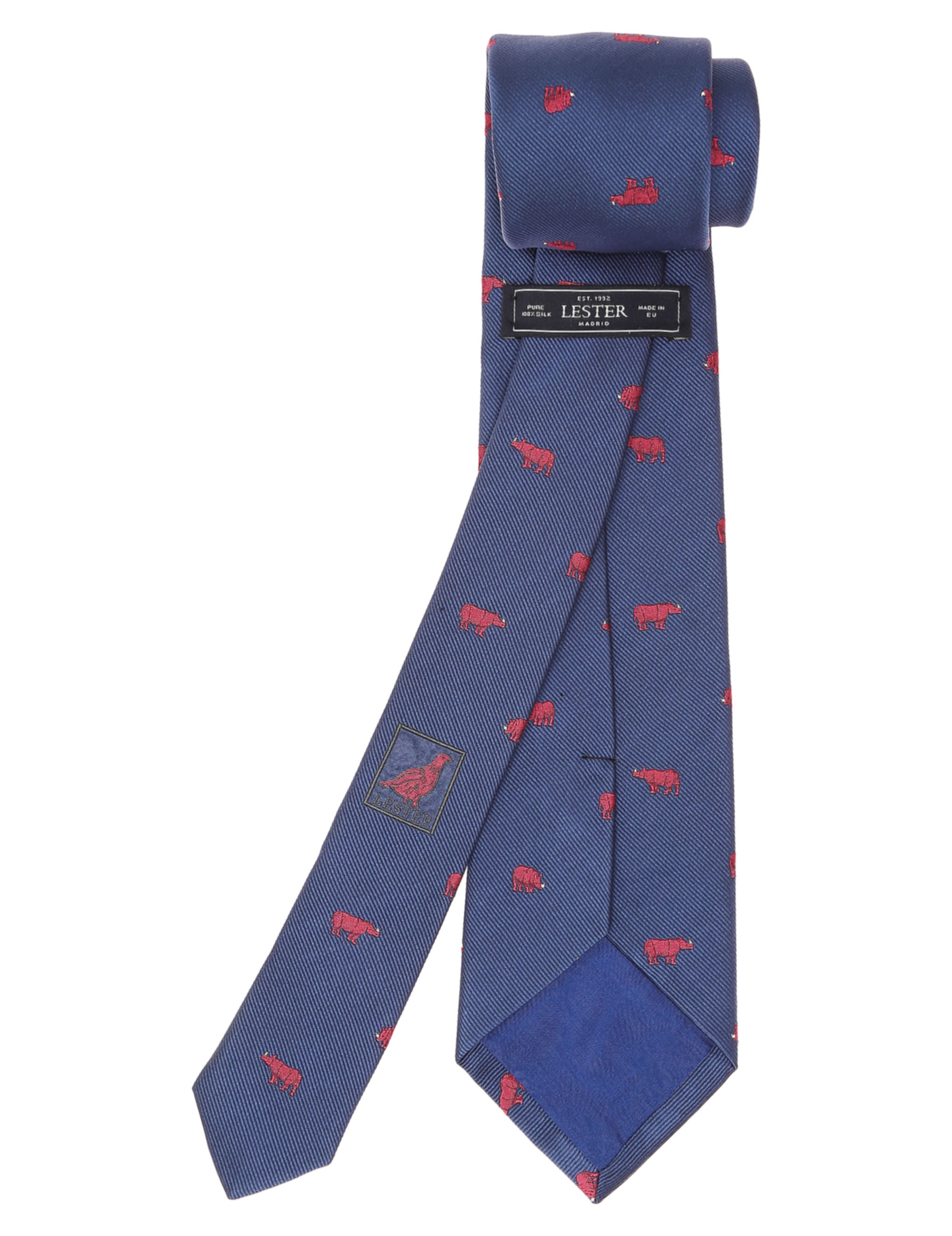 Corbata rinocerontes Azul/rosa