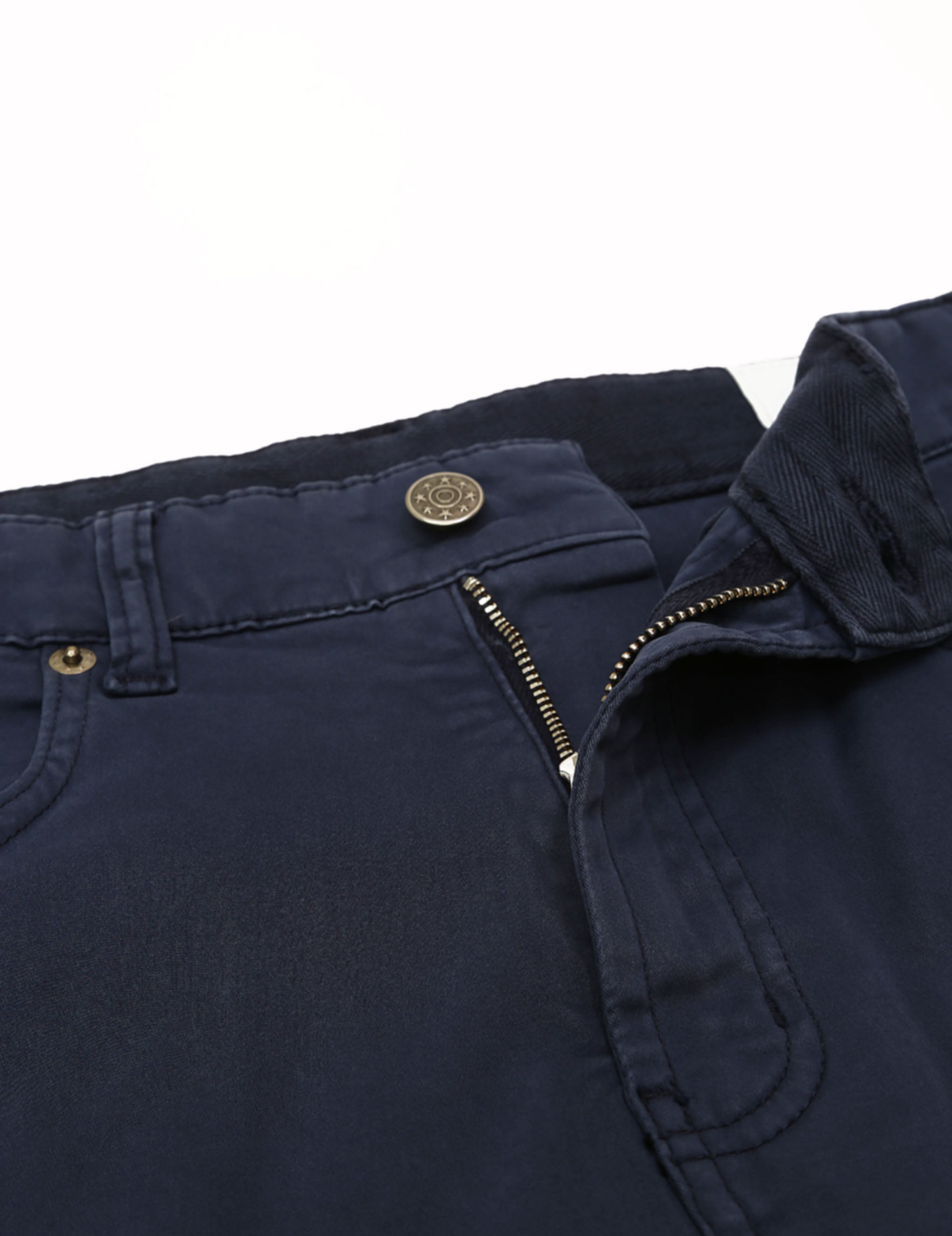 Pantalón 5 bolsillos satén Azul