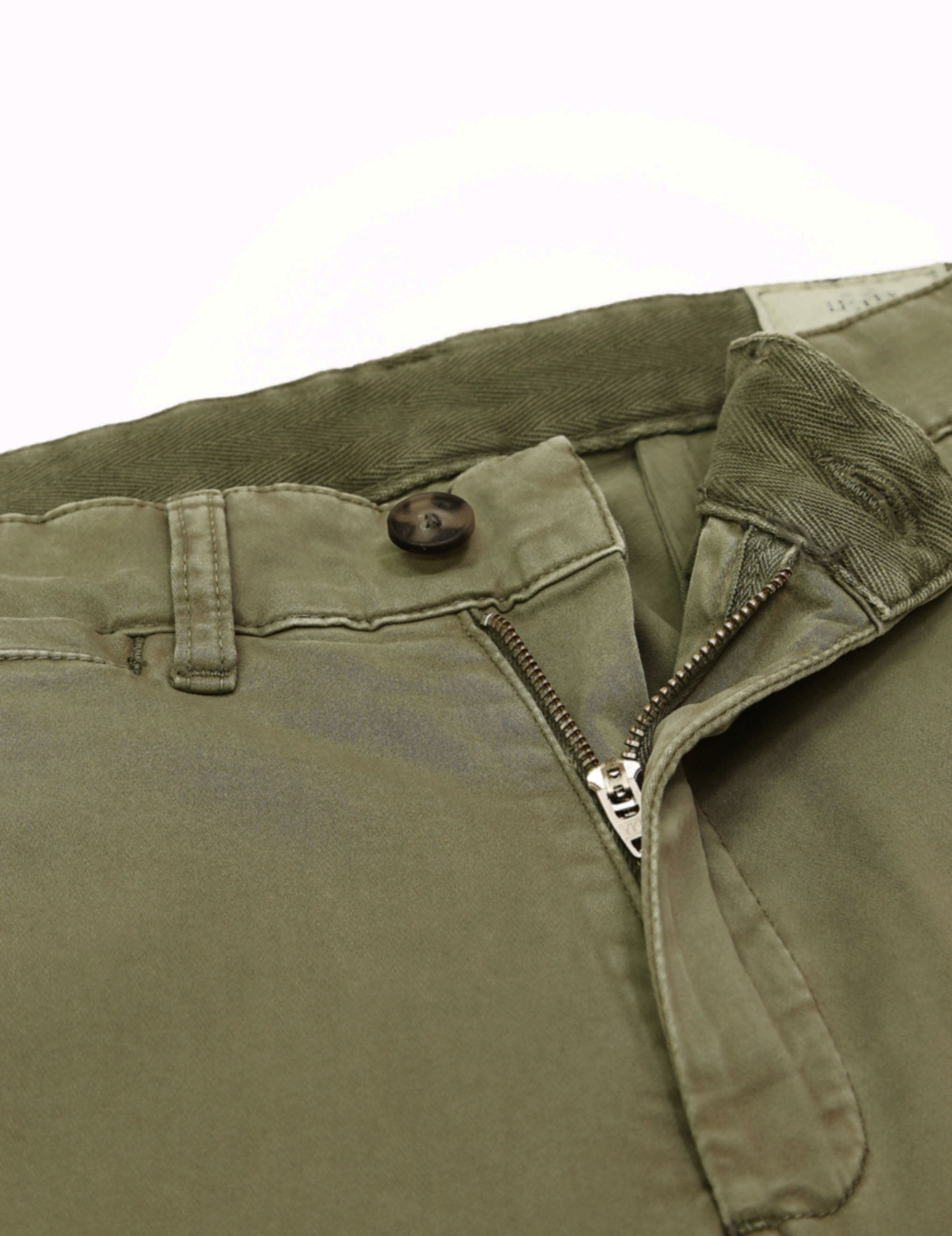 Pantalón satén lavado Kaki