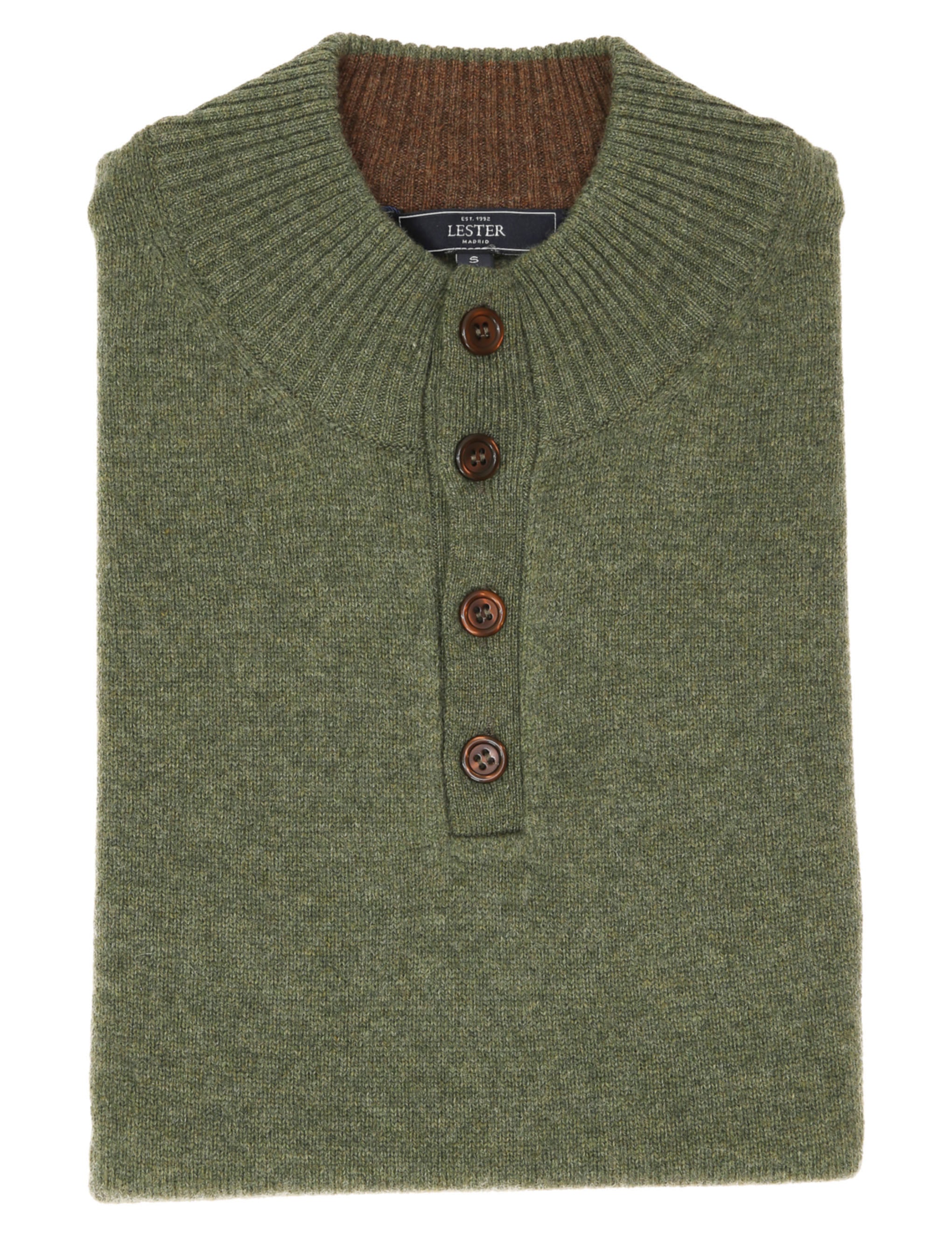 Jersey botones lana Verde