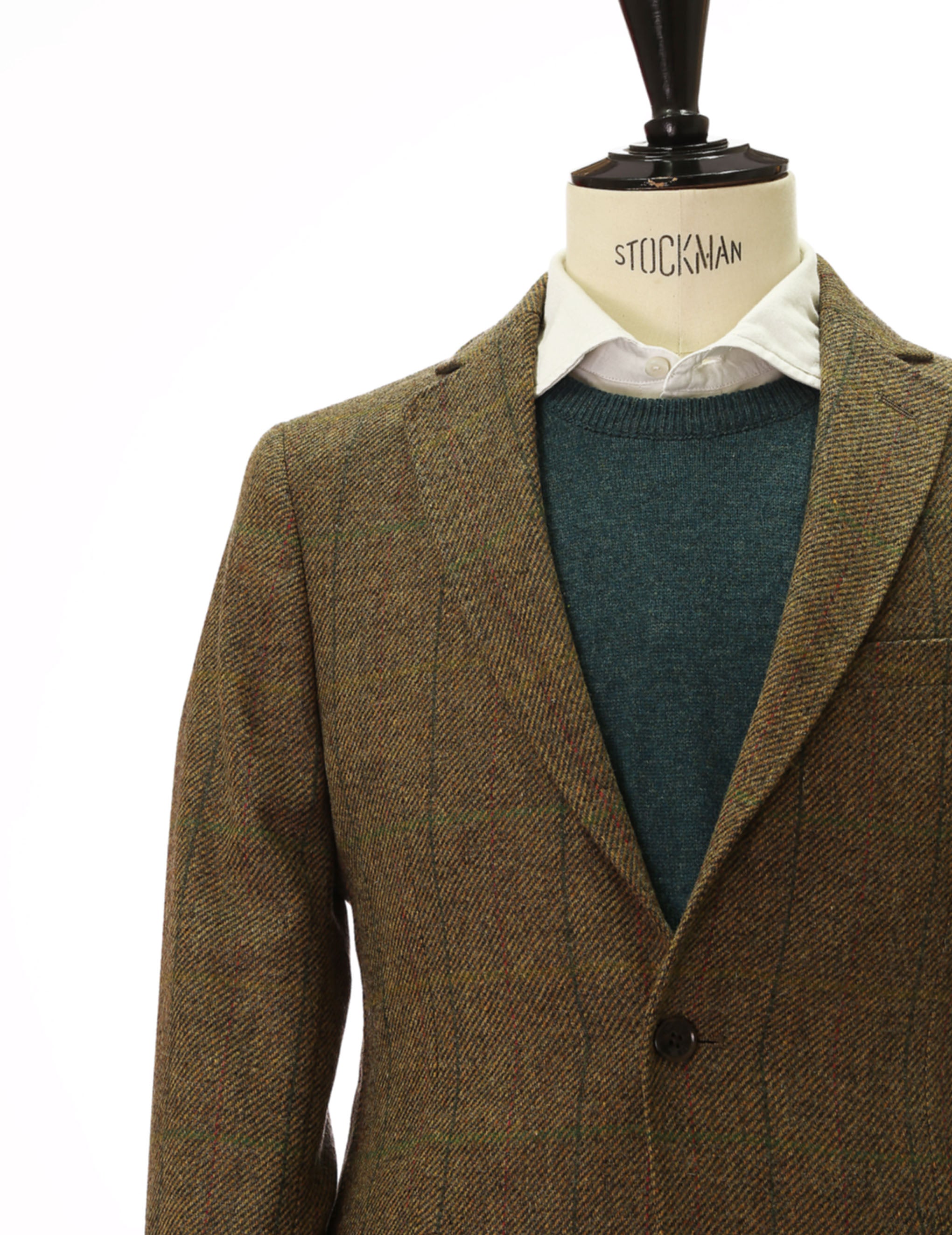 Chaqueta tweed oxford Verde