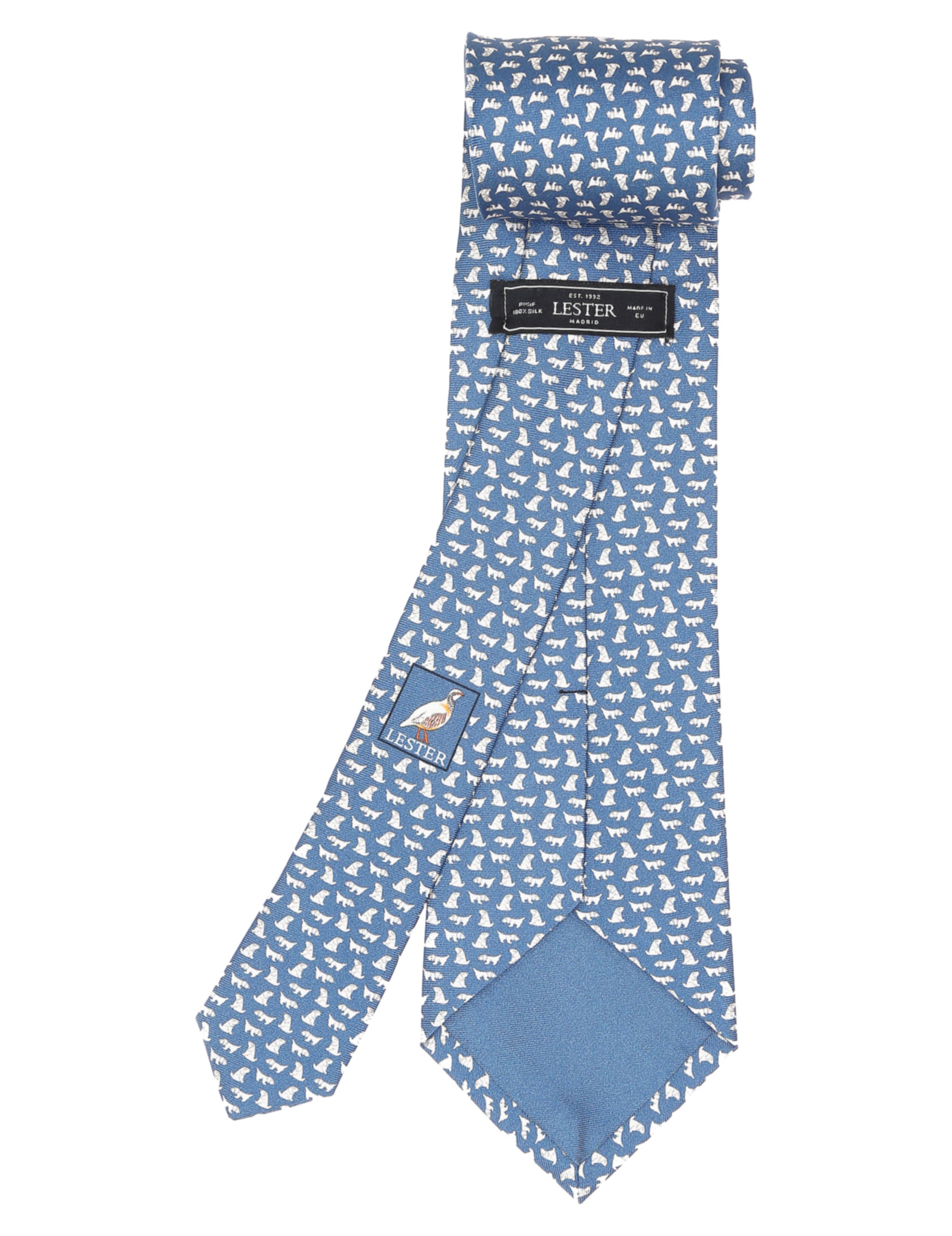 Corbata perritos Azul/blanco