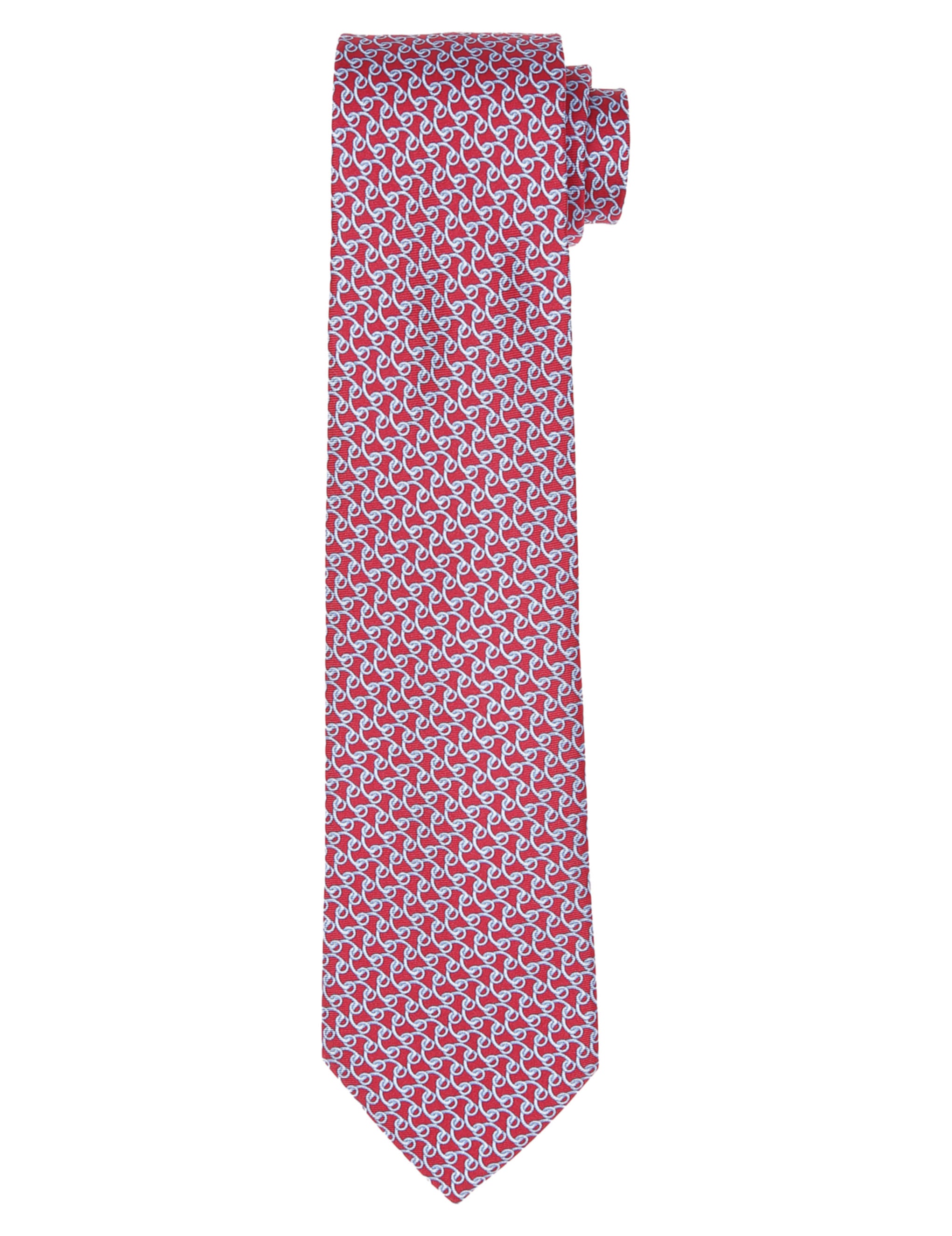 Corbata catena Burdeos/azul