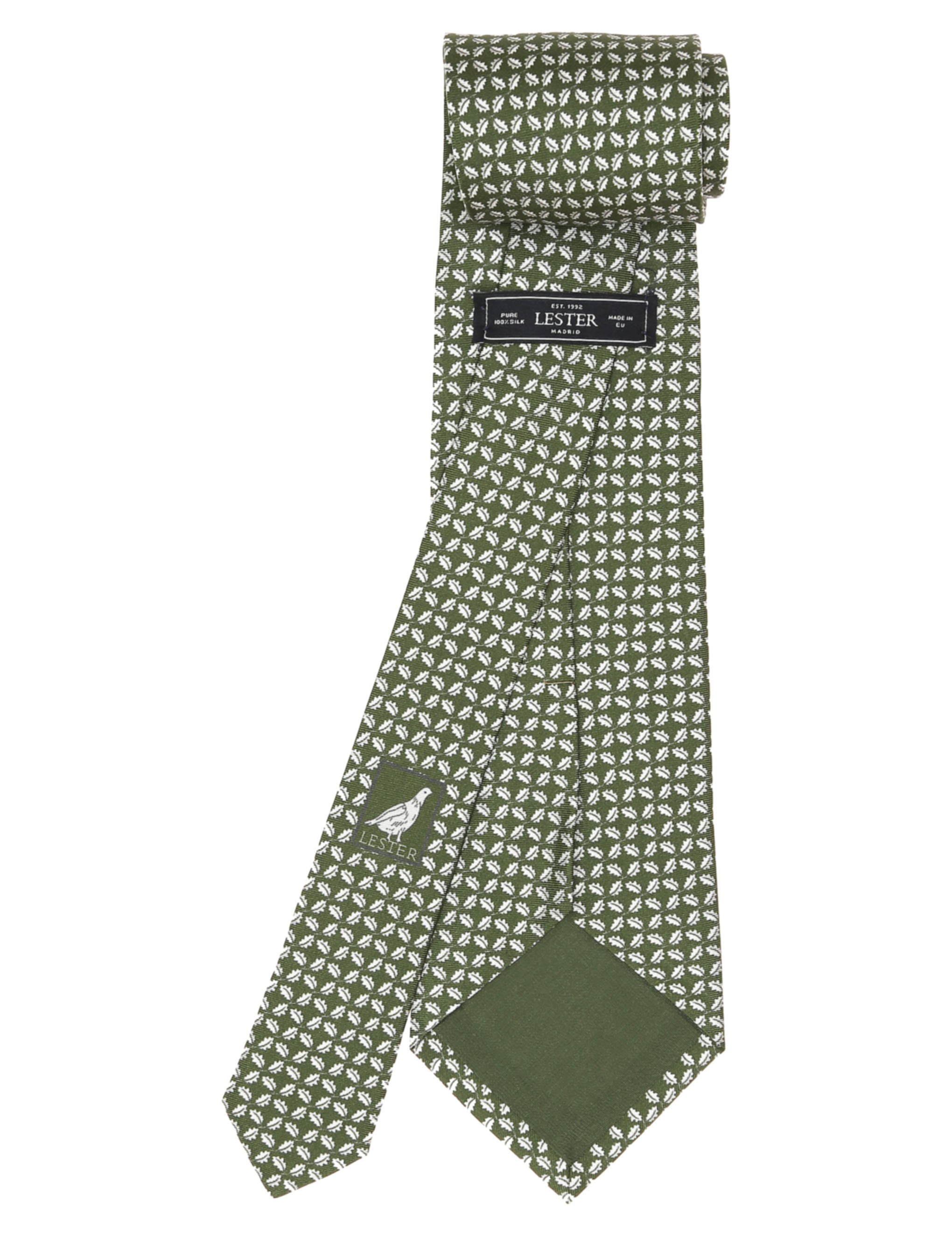 Corbata hoja Verde/azul