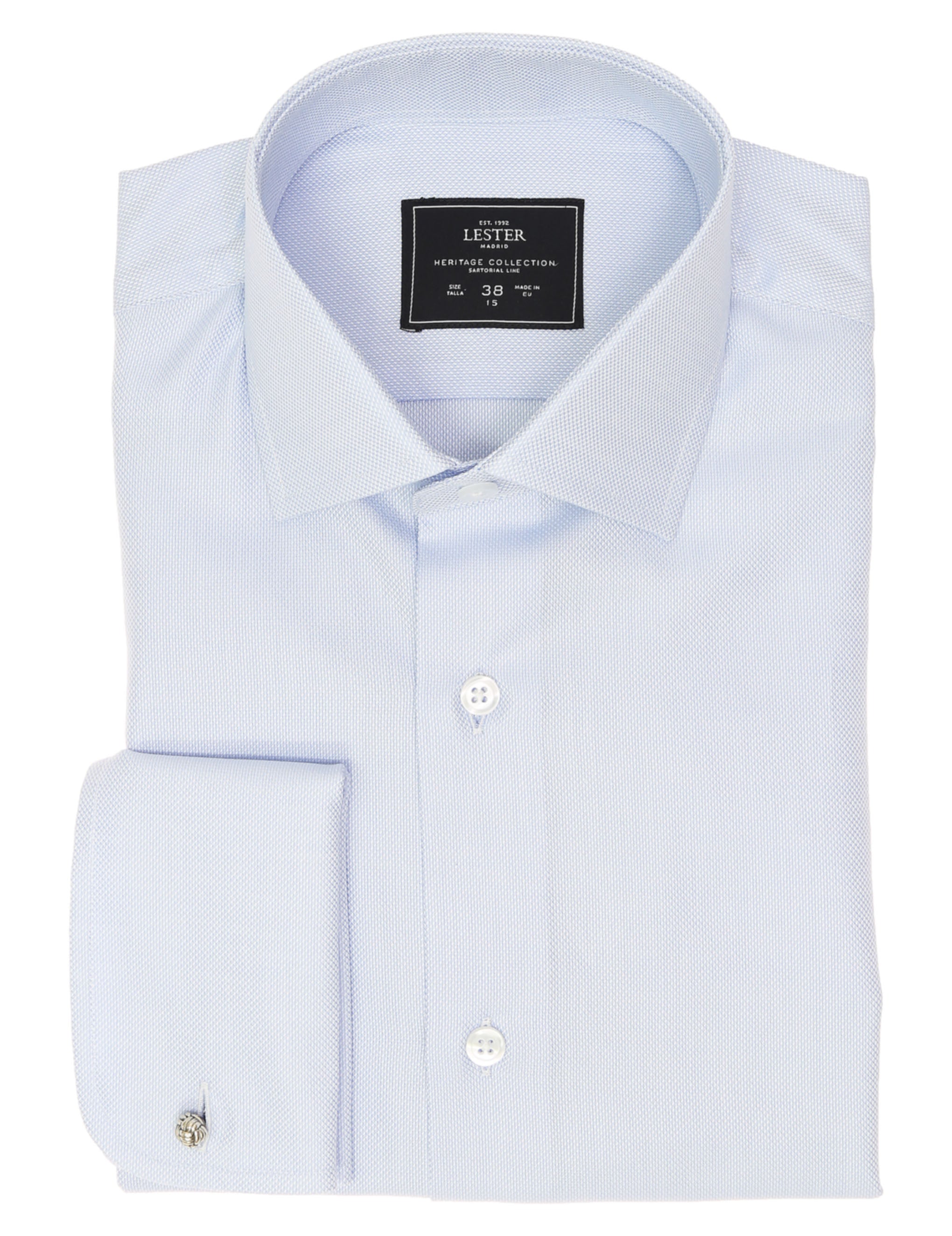 Camisa vestir ojo de perdiz Azul