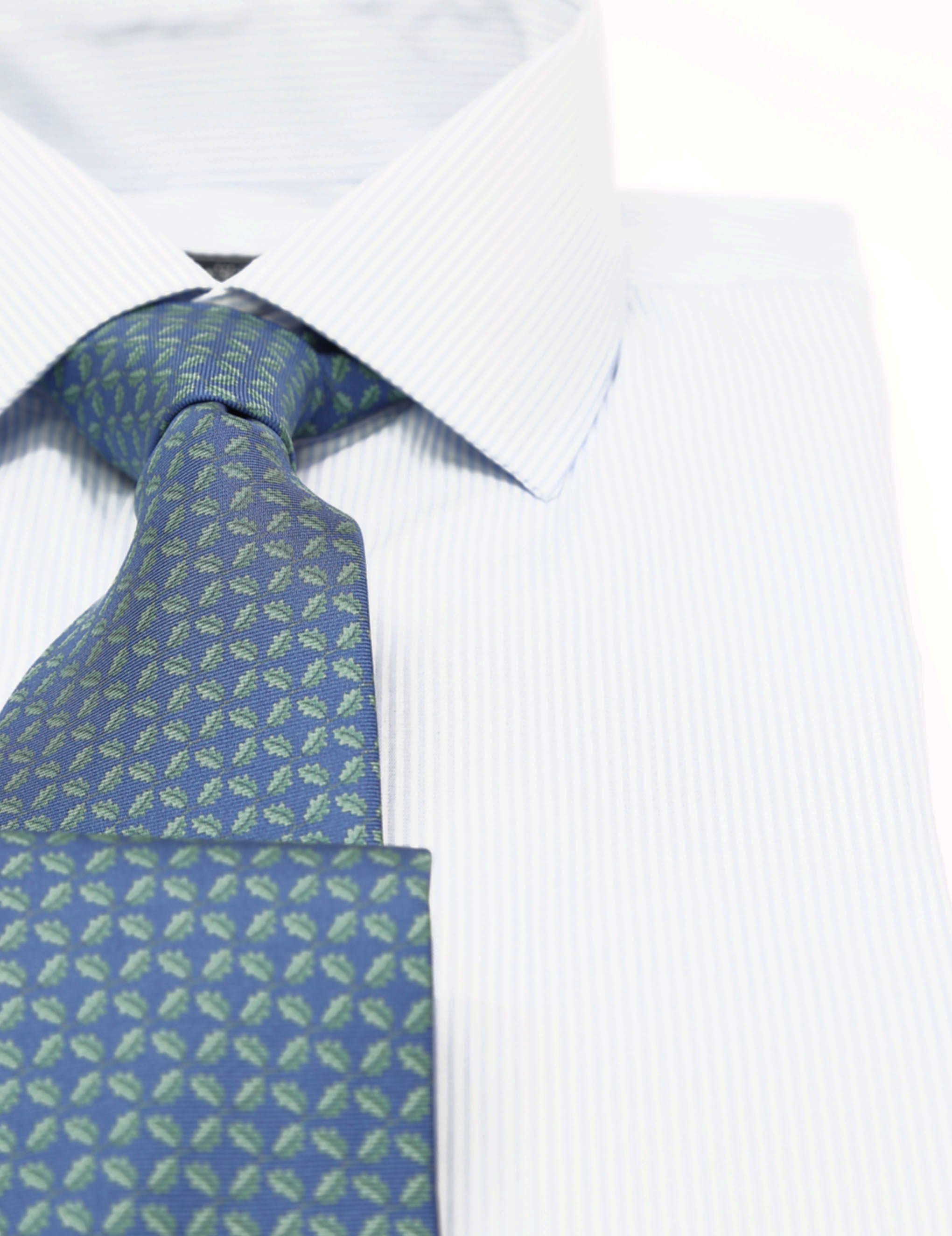 Camisa vestir raya fina Azul