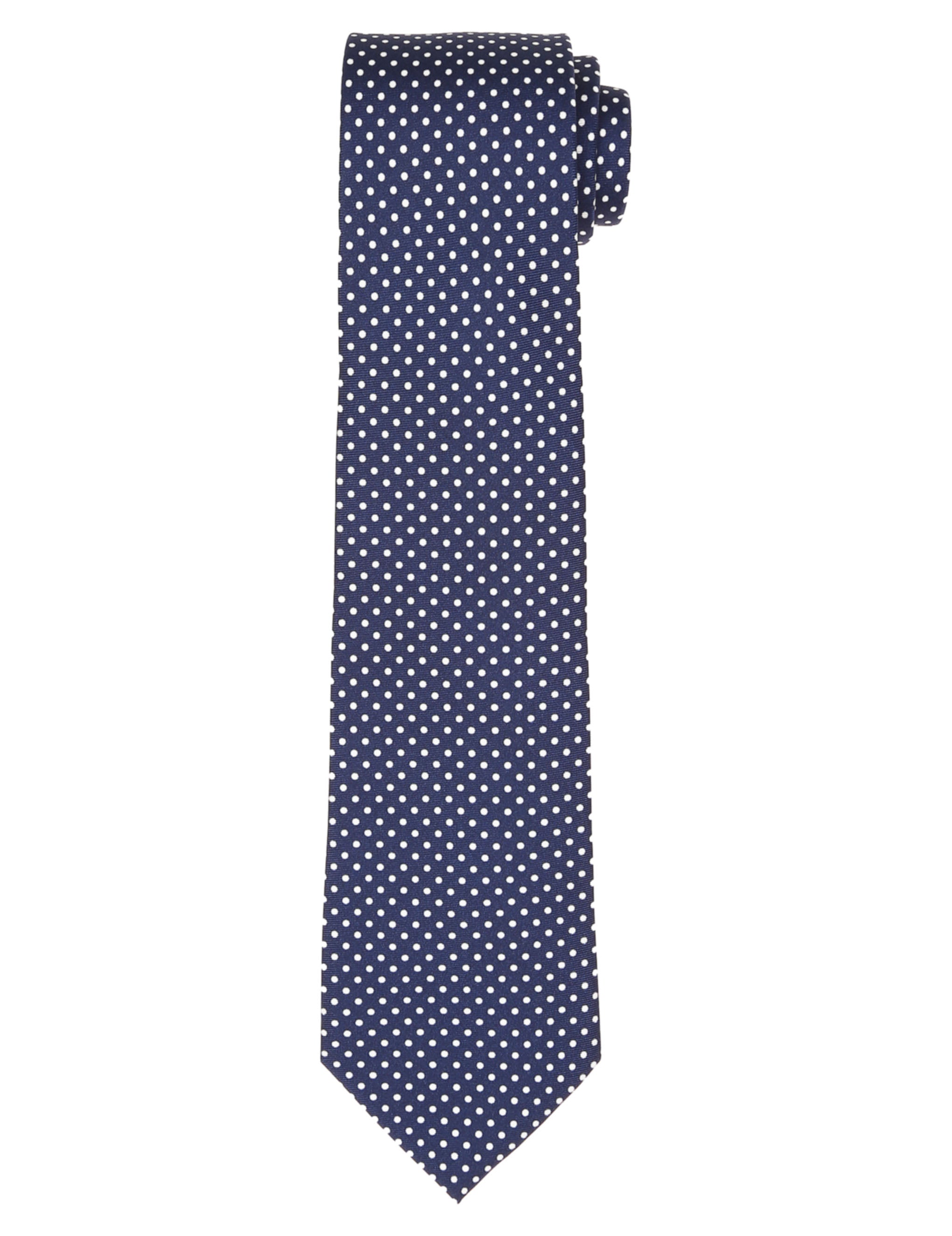 Corbata pois estampa Azul/blanco