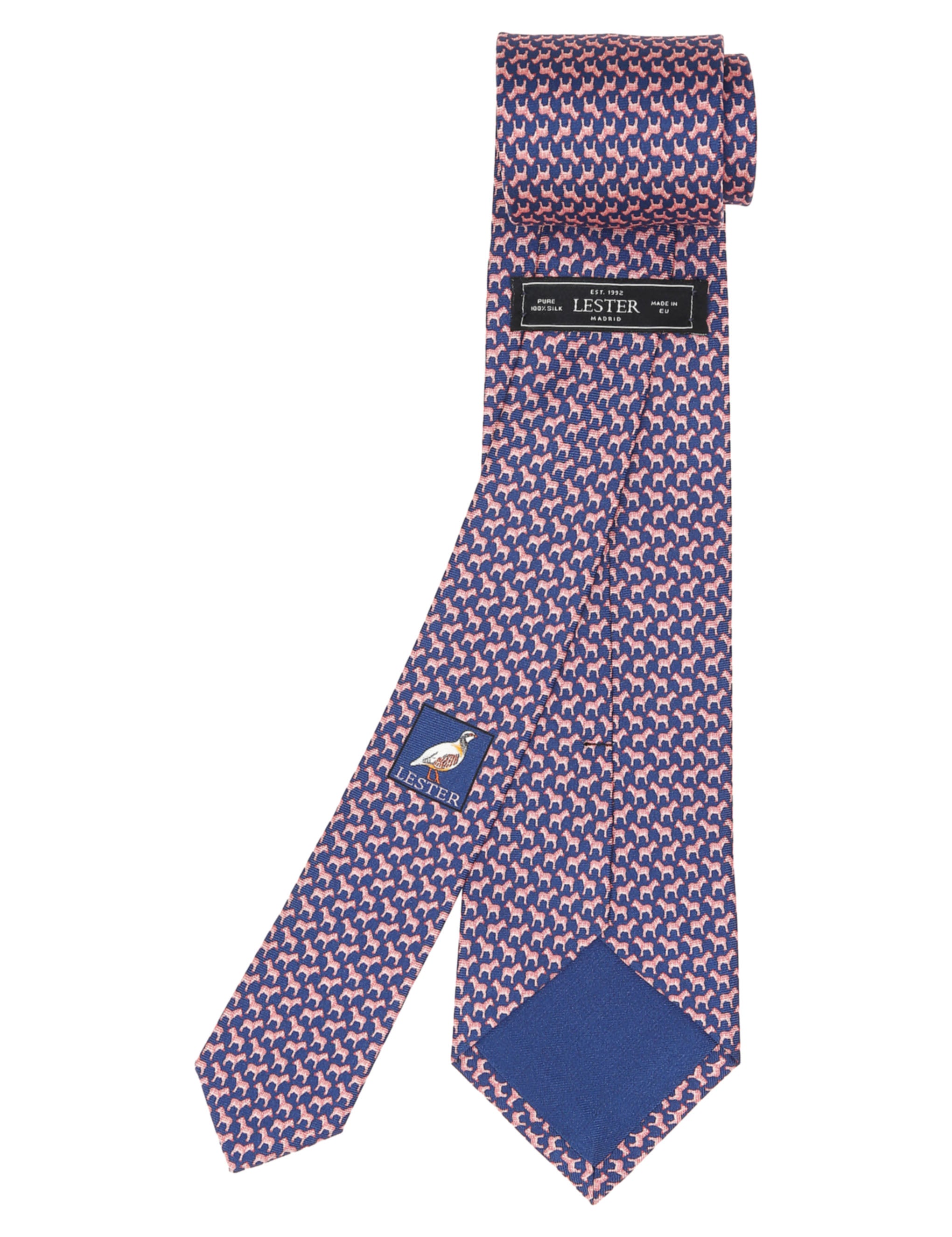 Corbata cebras Azul/rojo