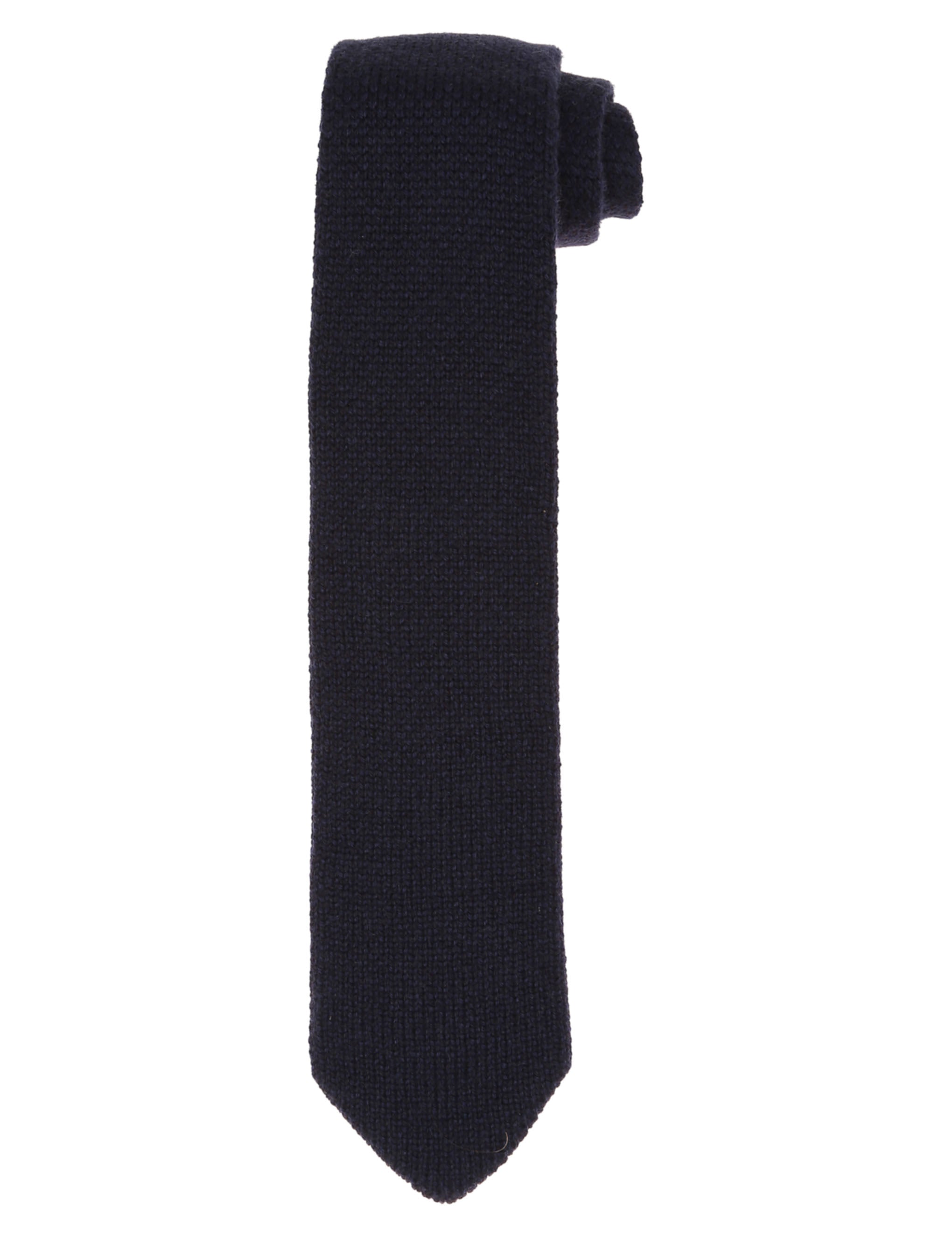 Corbata maglia cashmere Azul/azul