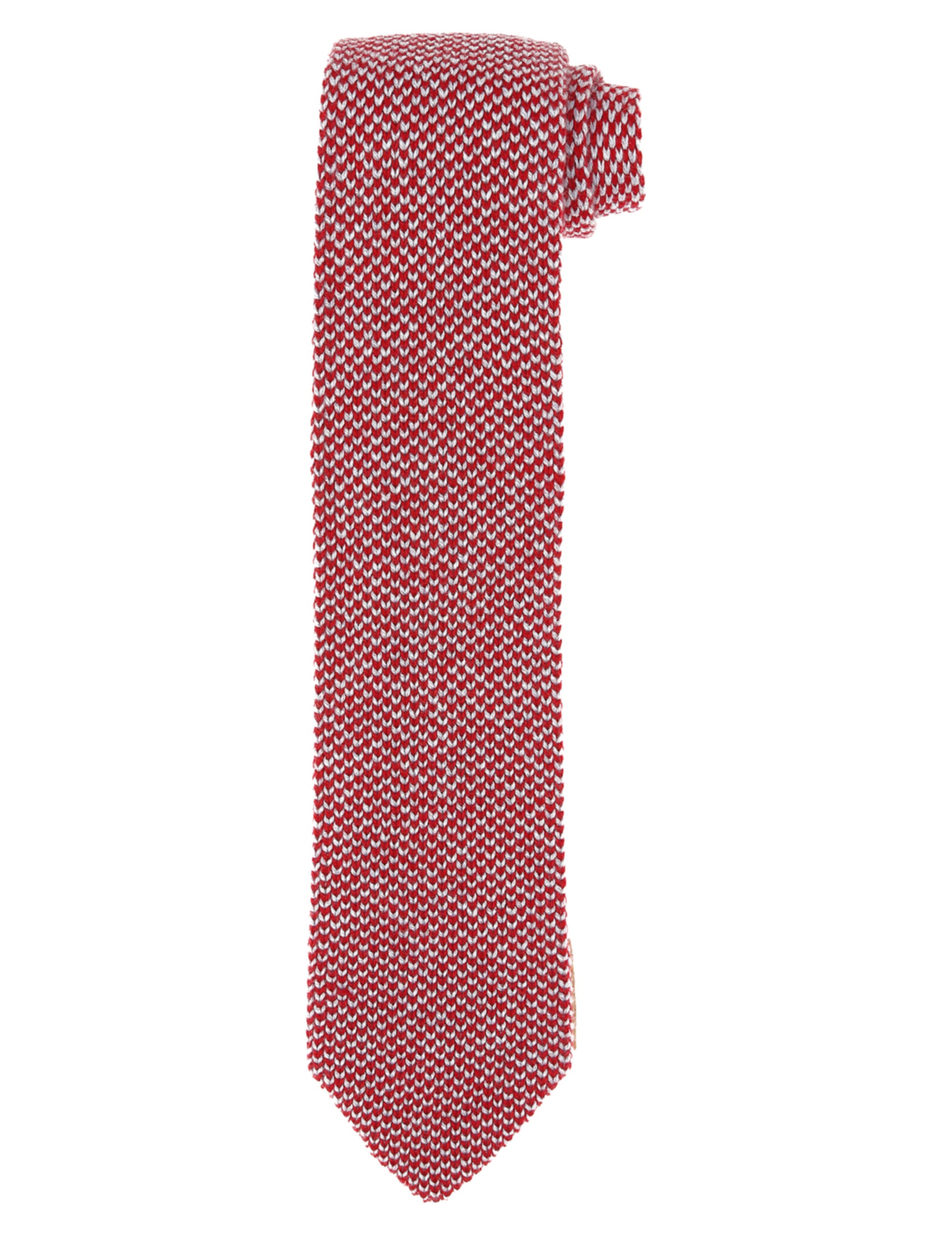 Corbata maglia cashmere Rojo/azul