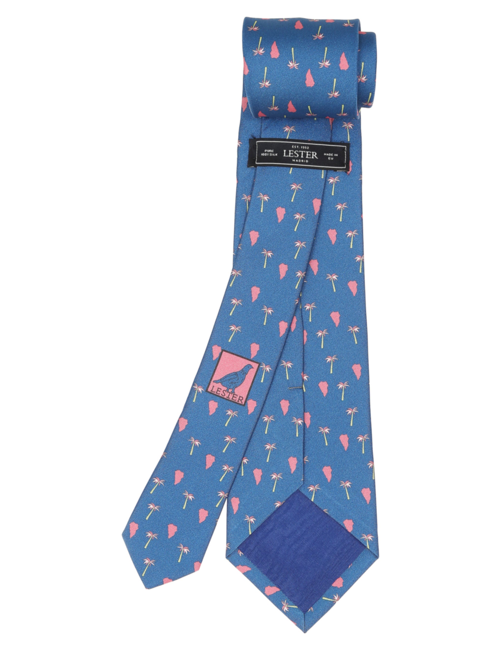 Corbata solidaria isla la palma Azul/rosa