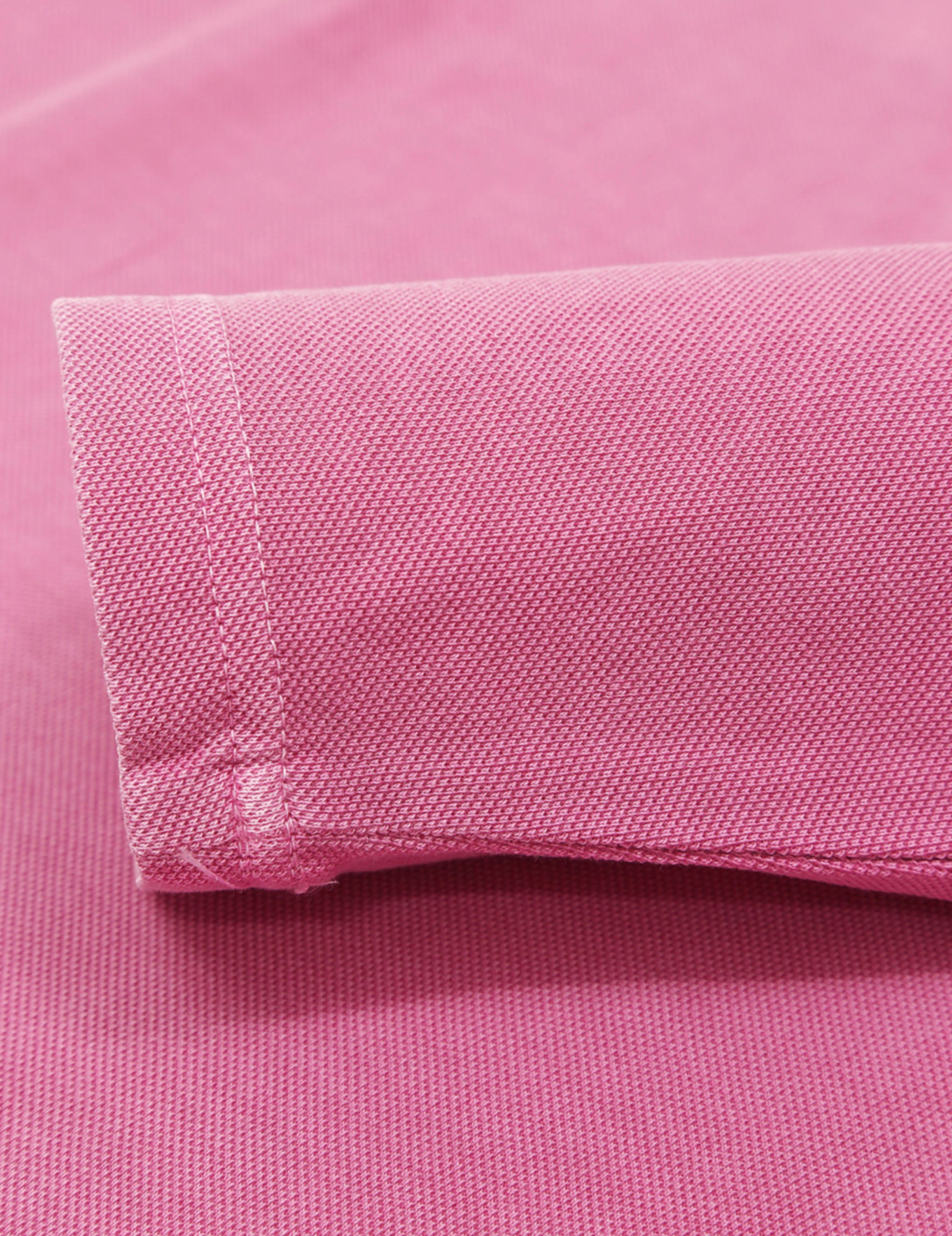 Polo pique manga larga Rosa
