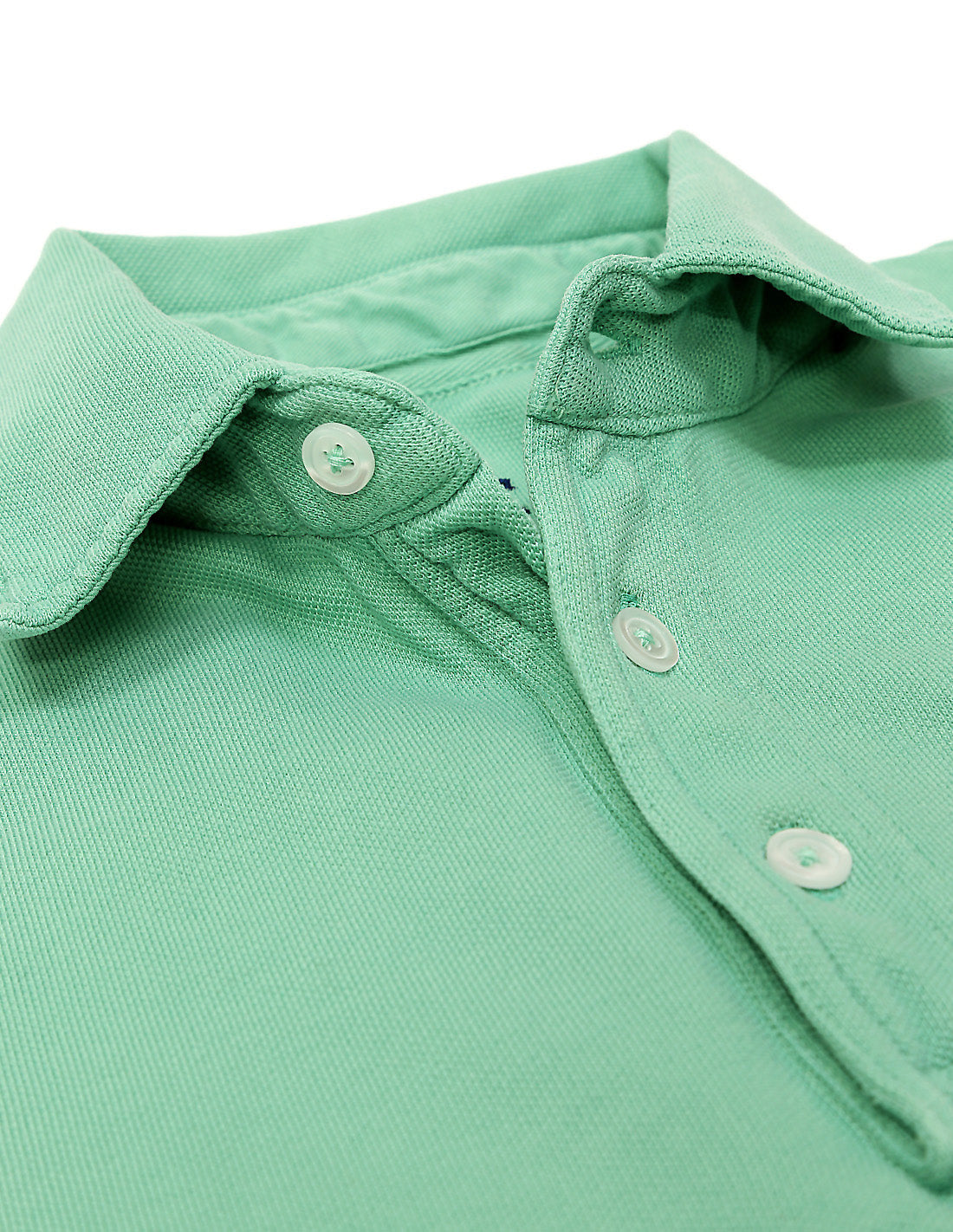 Polo pique manga larga Verde claro