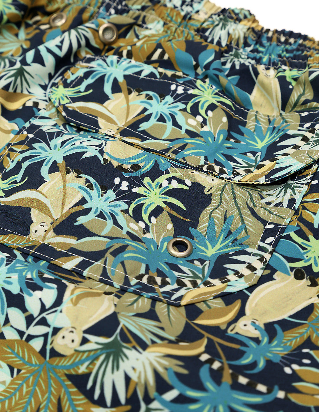 Traje de baño tropical monos Azul