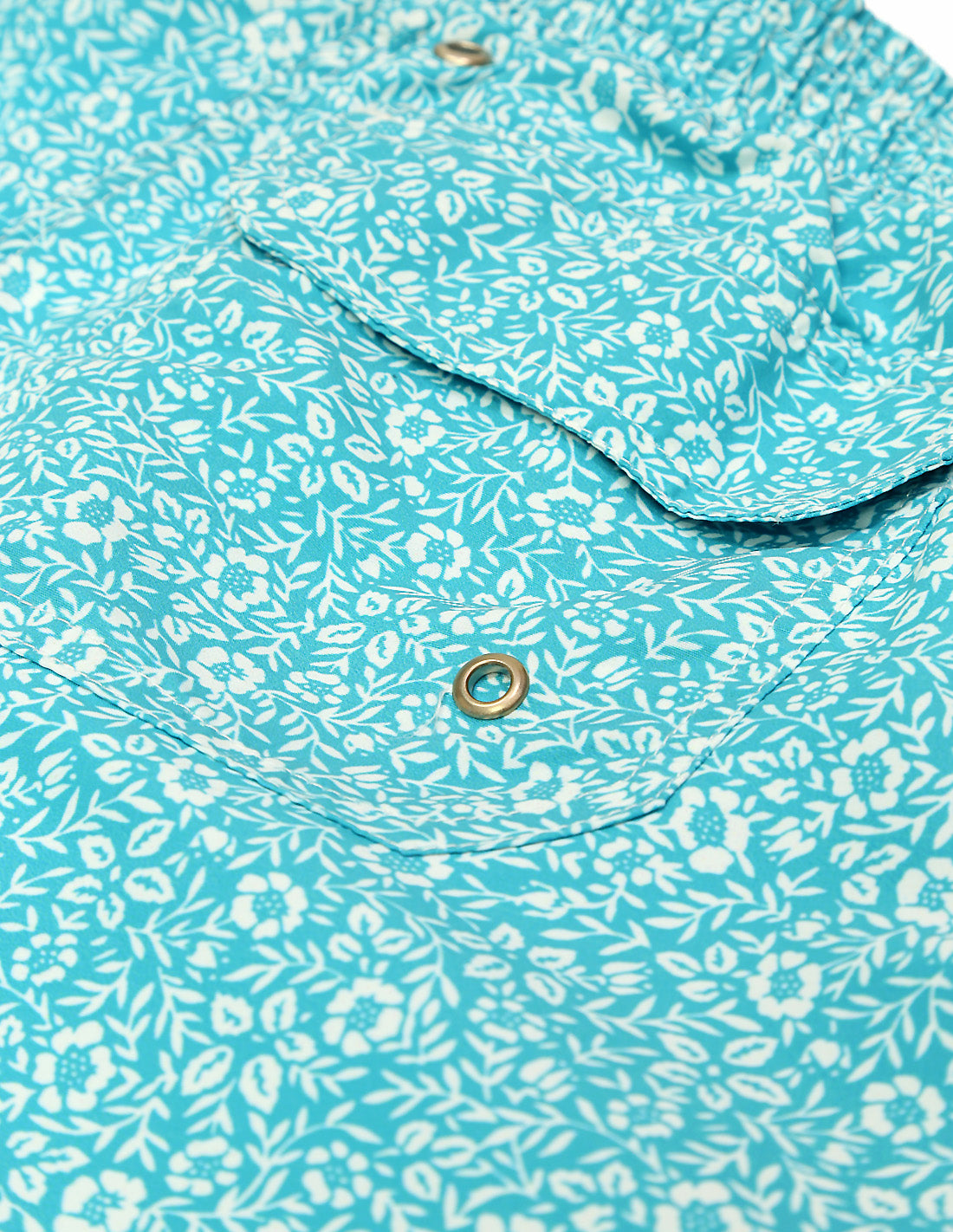 Traje de baño flor monocolor Turquesa