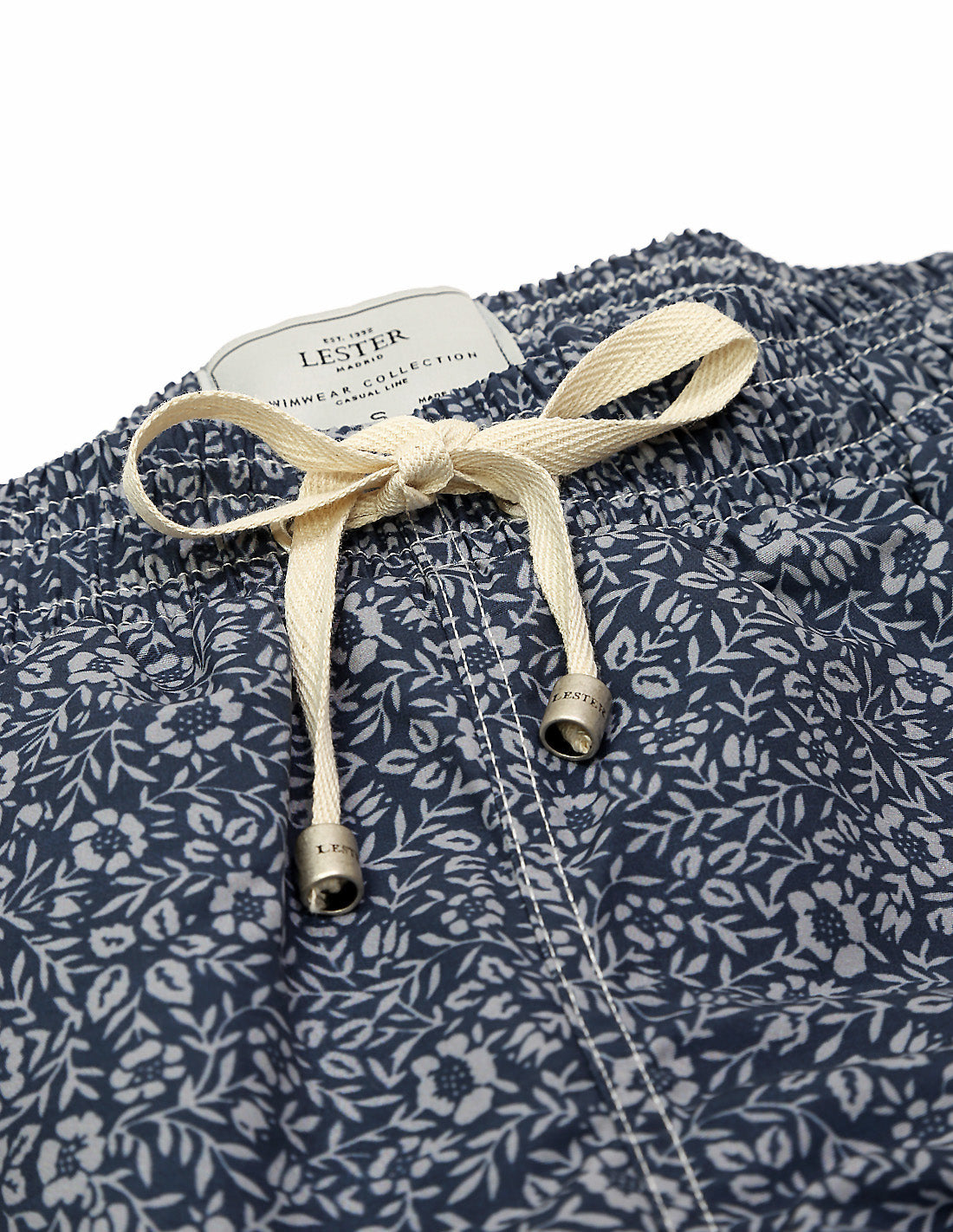 Traje de baño flor monocolor Azul