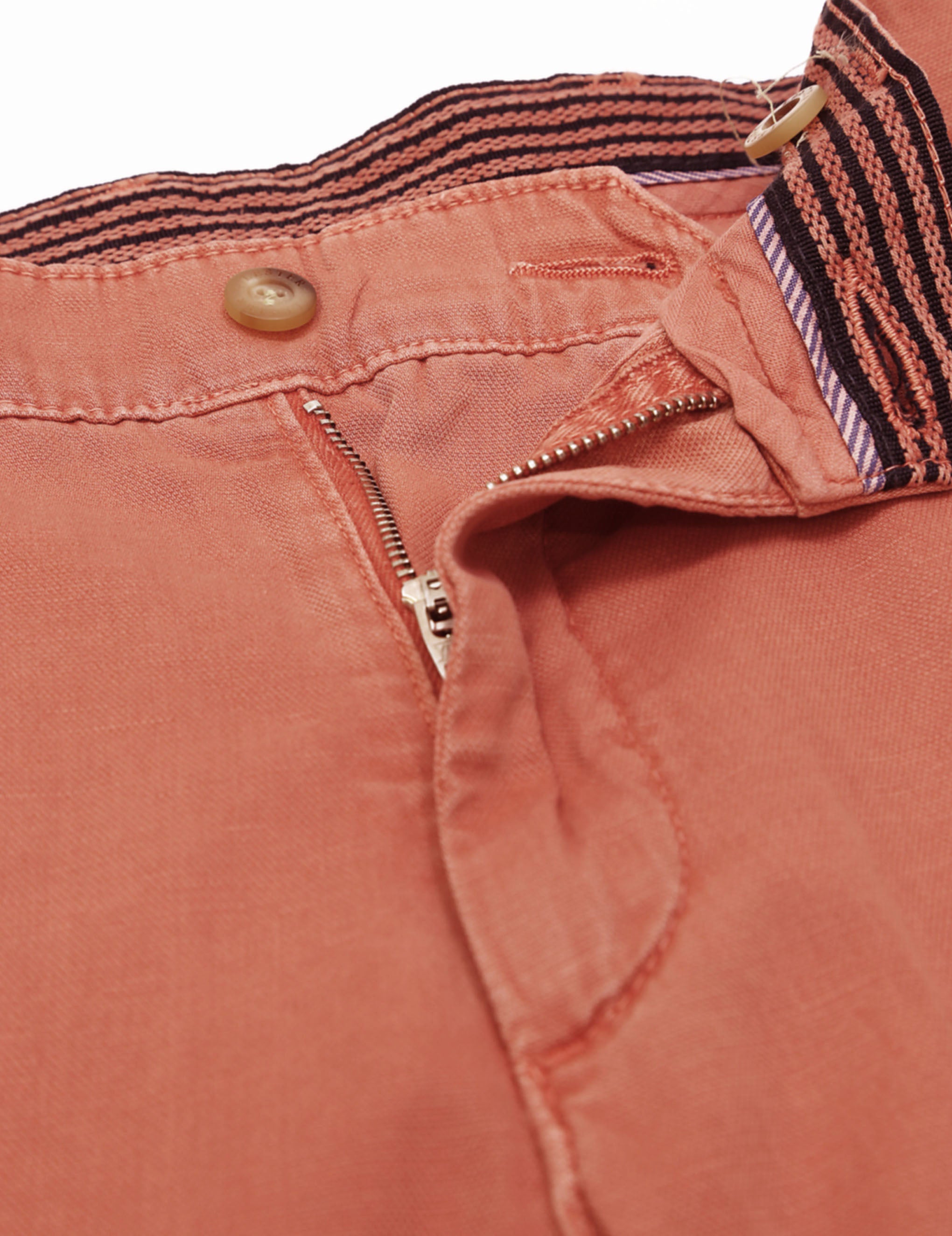 Pantalón lino algodón Rojo