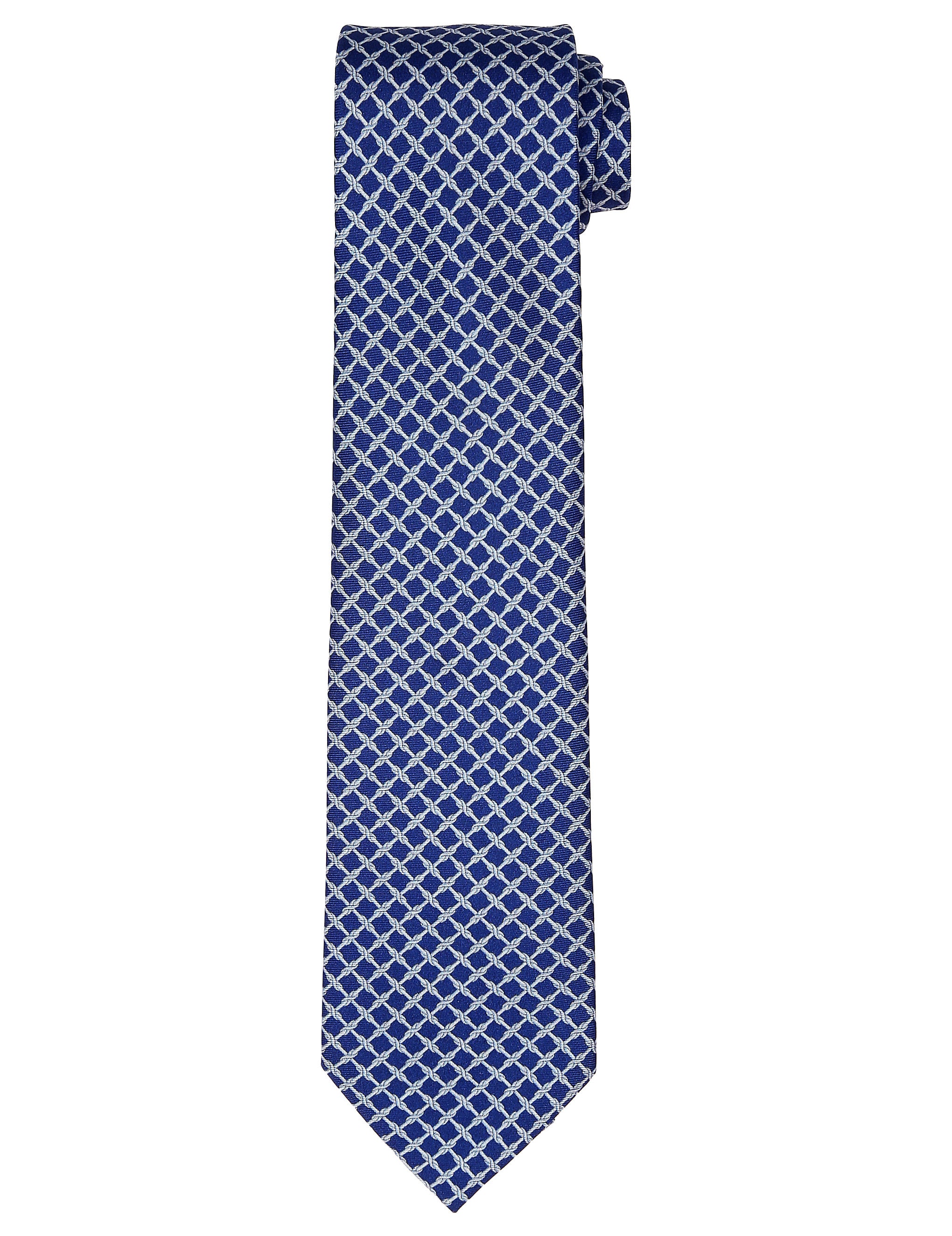 Corbata cadena nudo Azul/azul