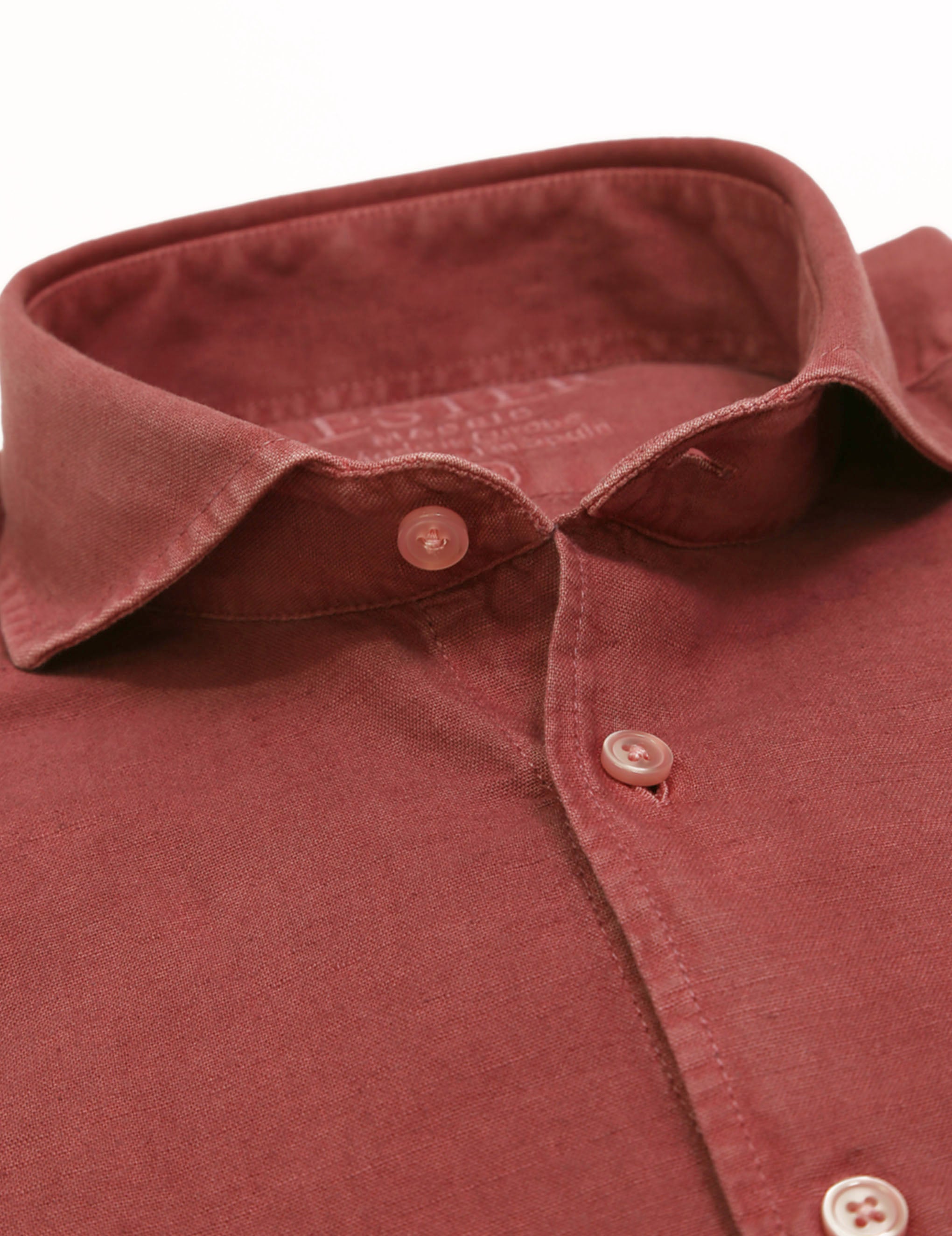 Camisa lino algodón lavada Rosa