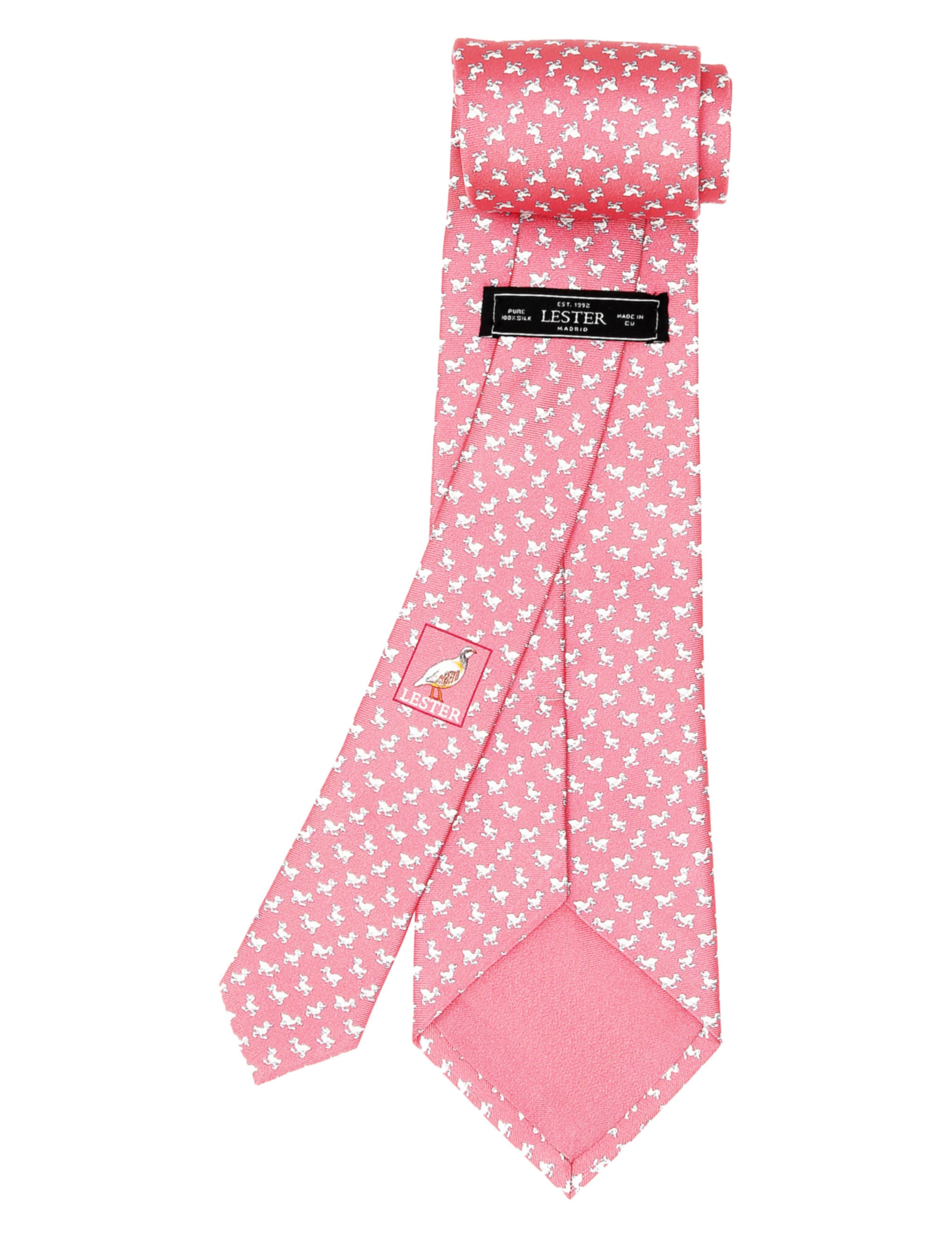 Corbata patitos Rosa/blanco