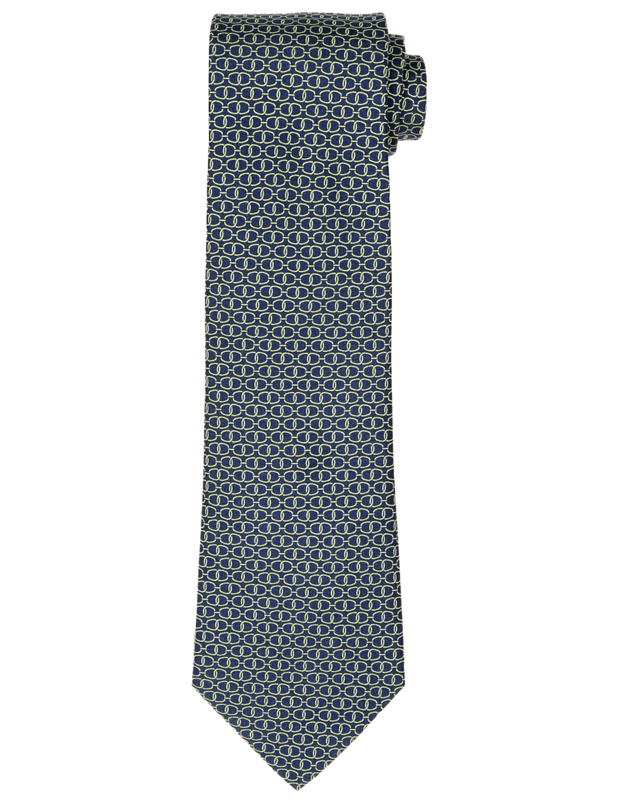 Corbata cadena horizontal Azul/verde