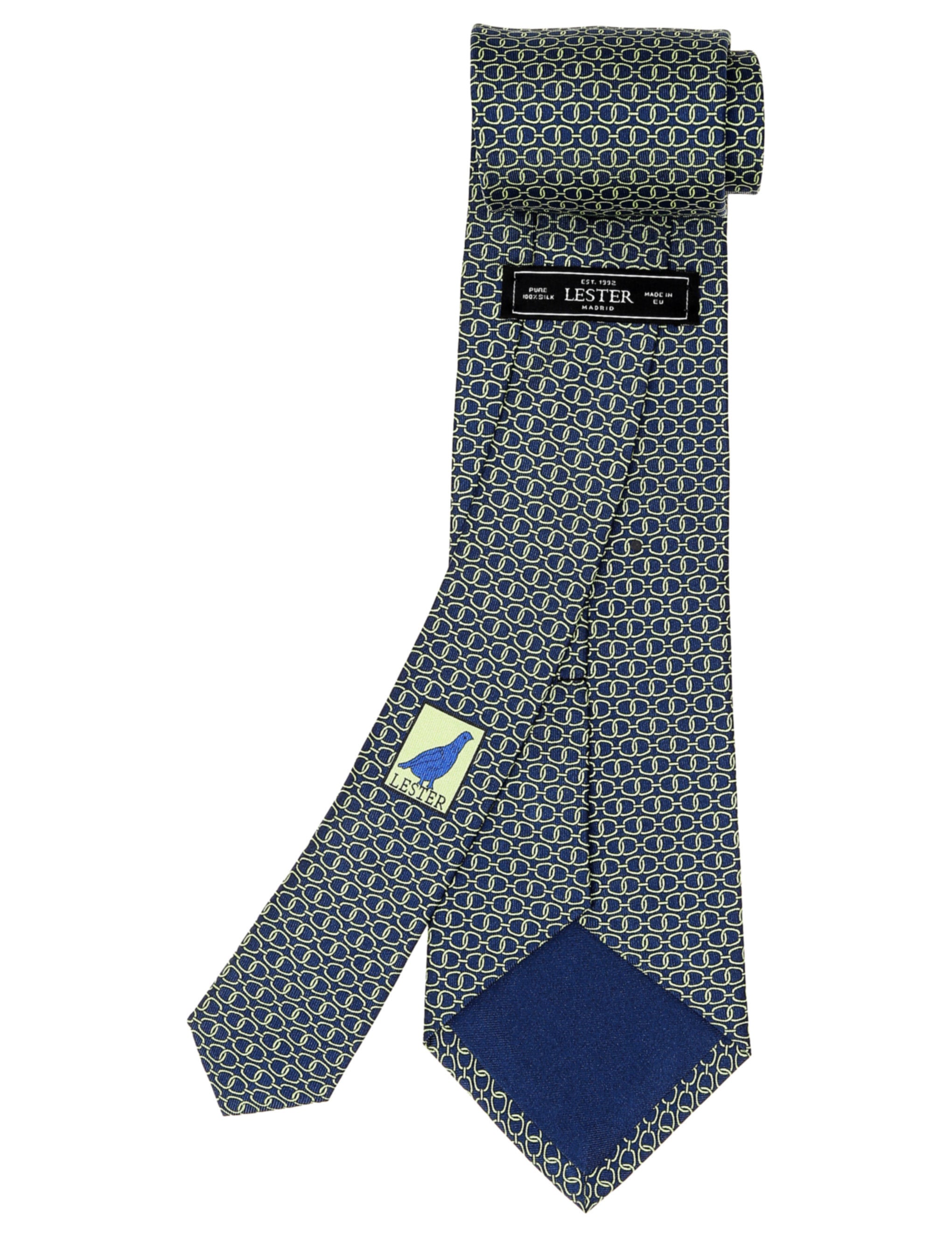 Corbata cadena horizontal Azul/verde