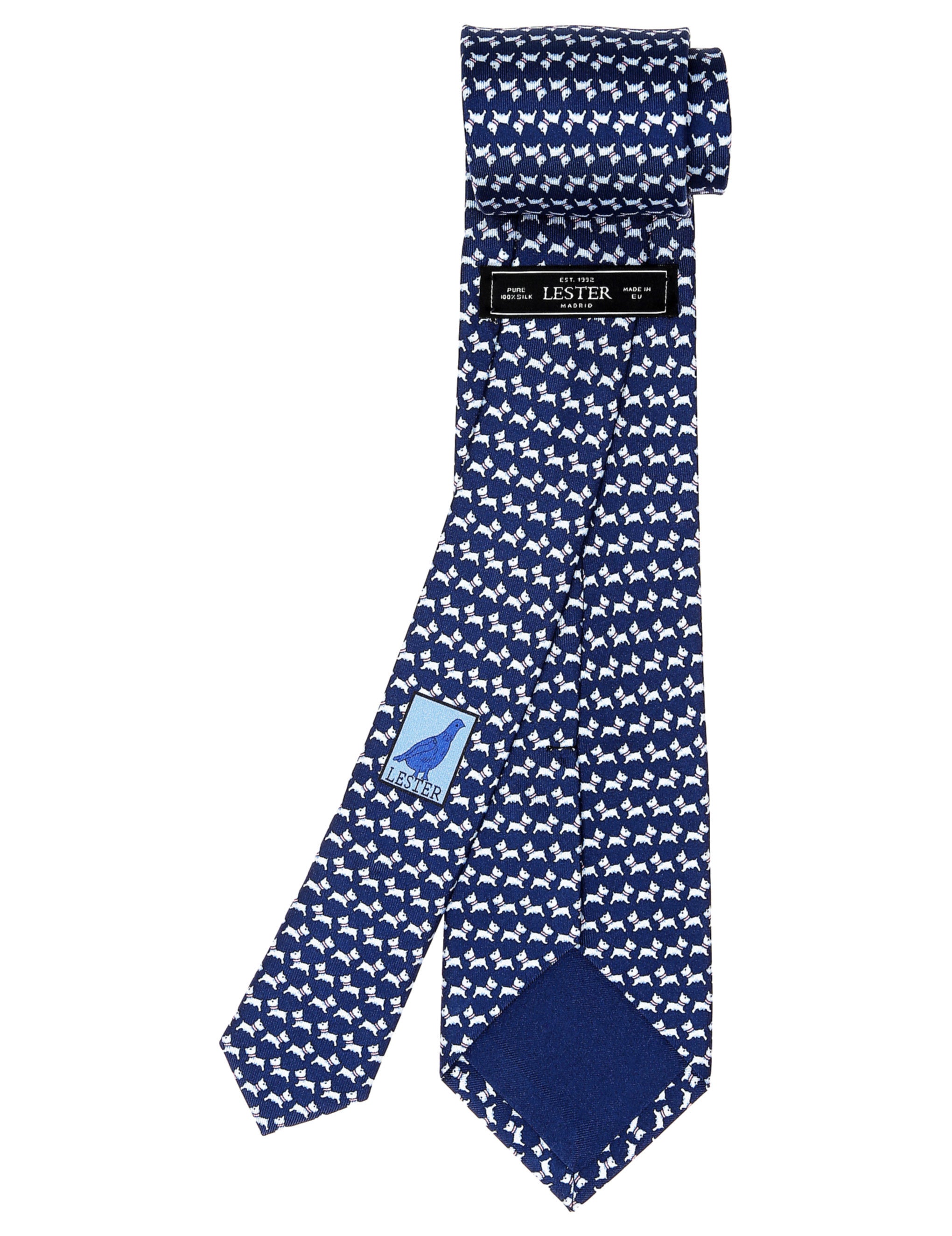Corbata perritos Azul/azul
