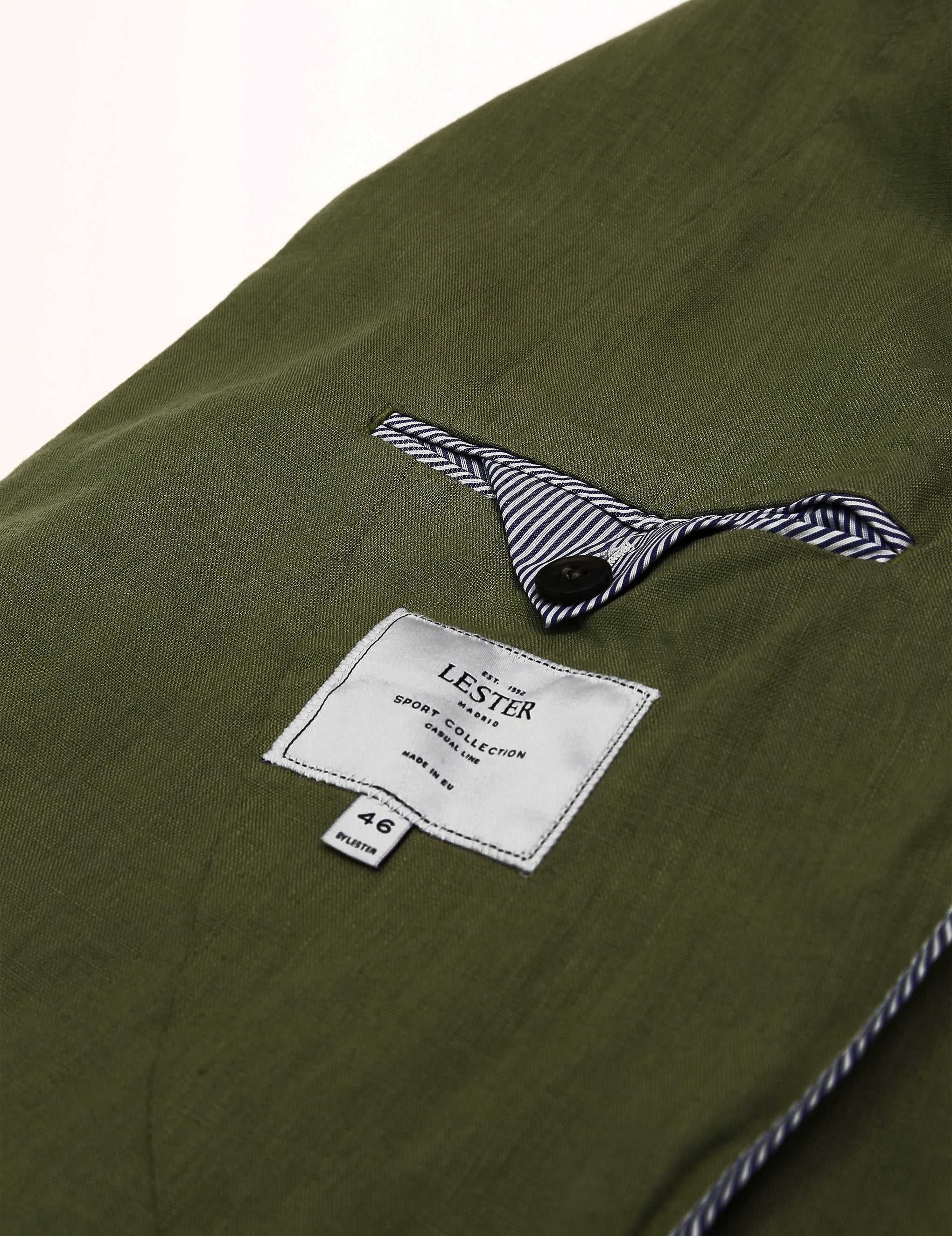 Chaqueta lino lavada Verde