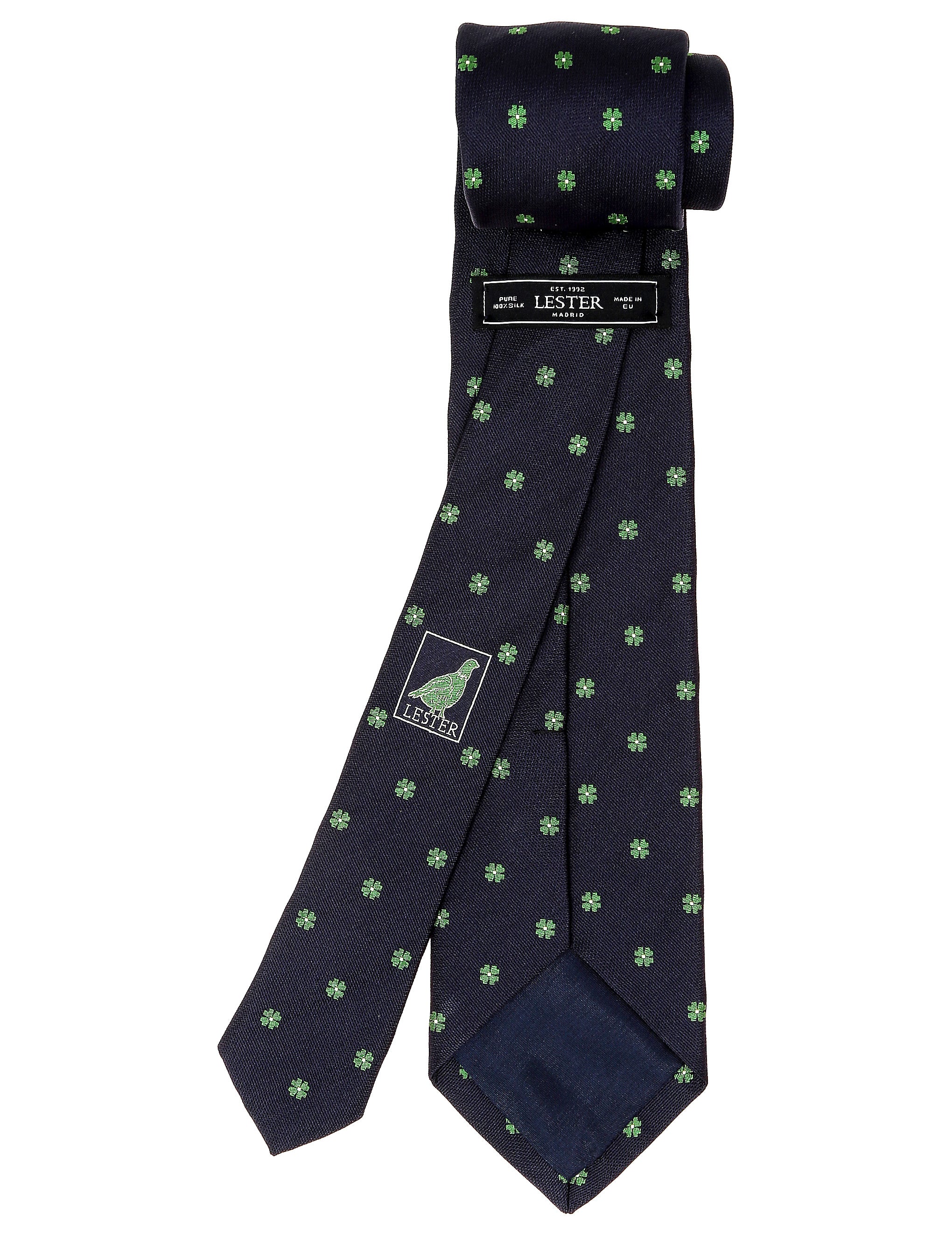 Corbata trebol Azul/verde