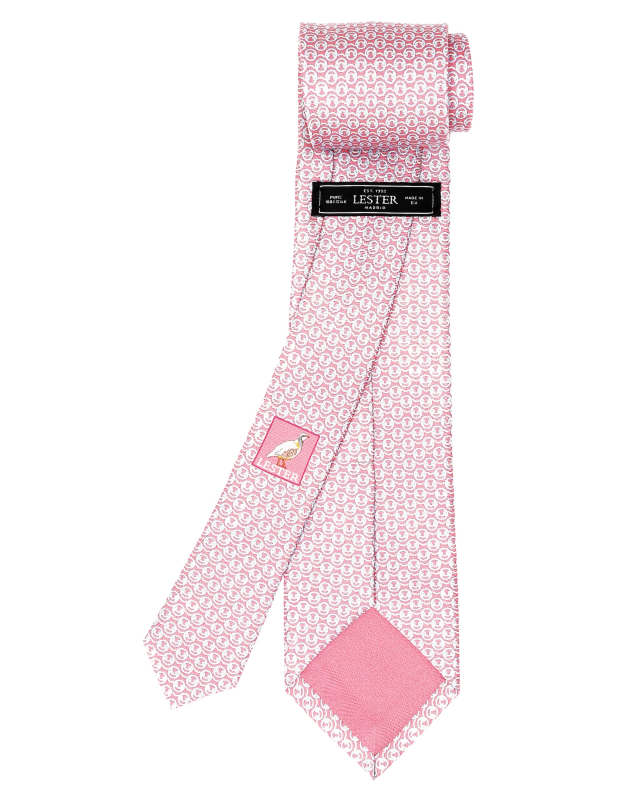 Corbata boton Rosa/azul