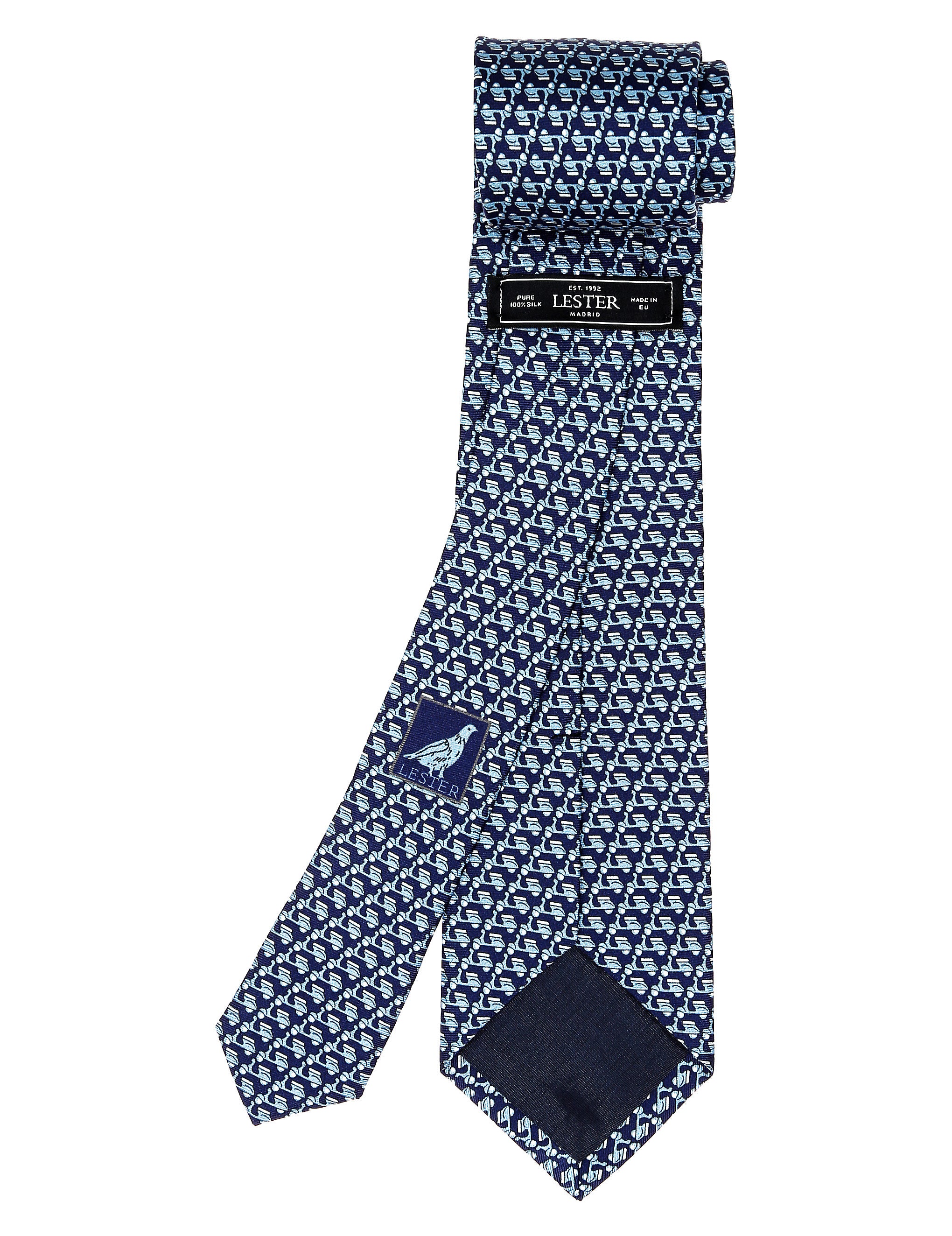 Corbata vespas Azul/azul