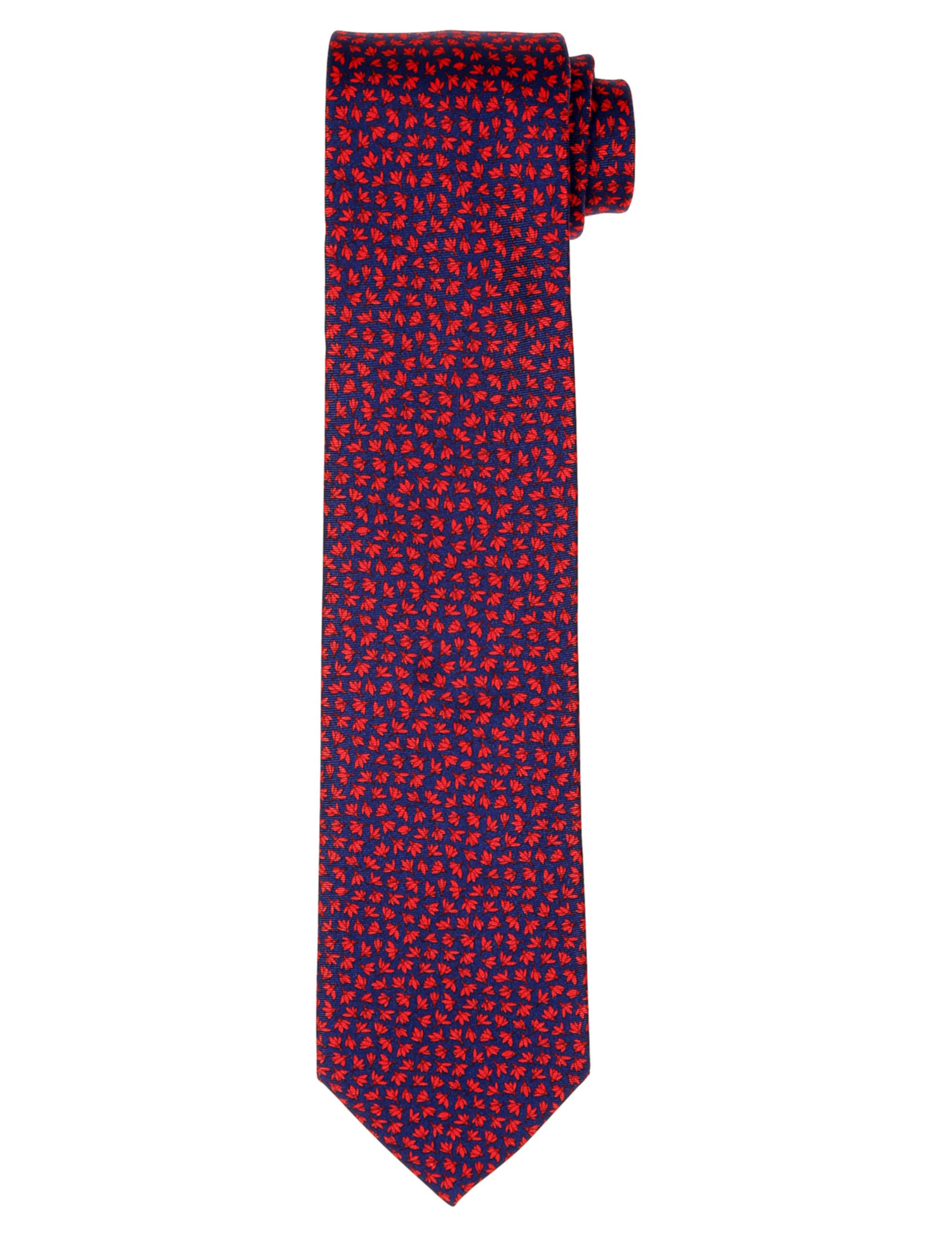 Corbata hojas Azul/rojo