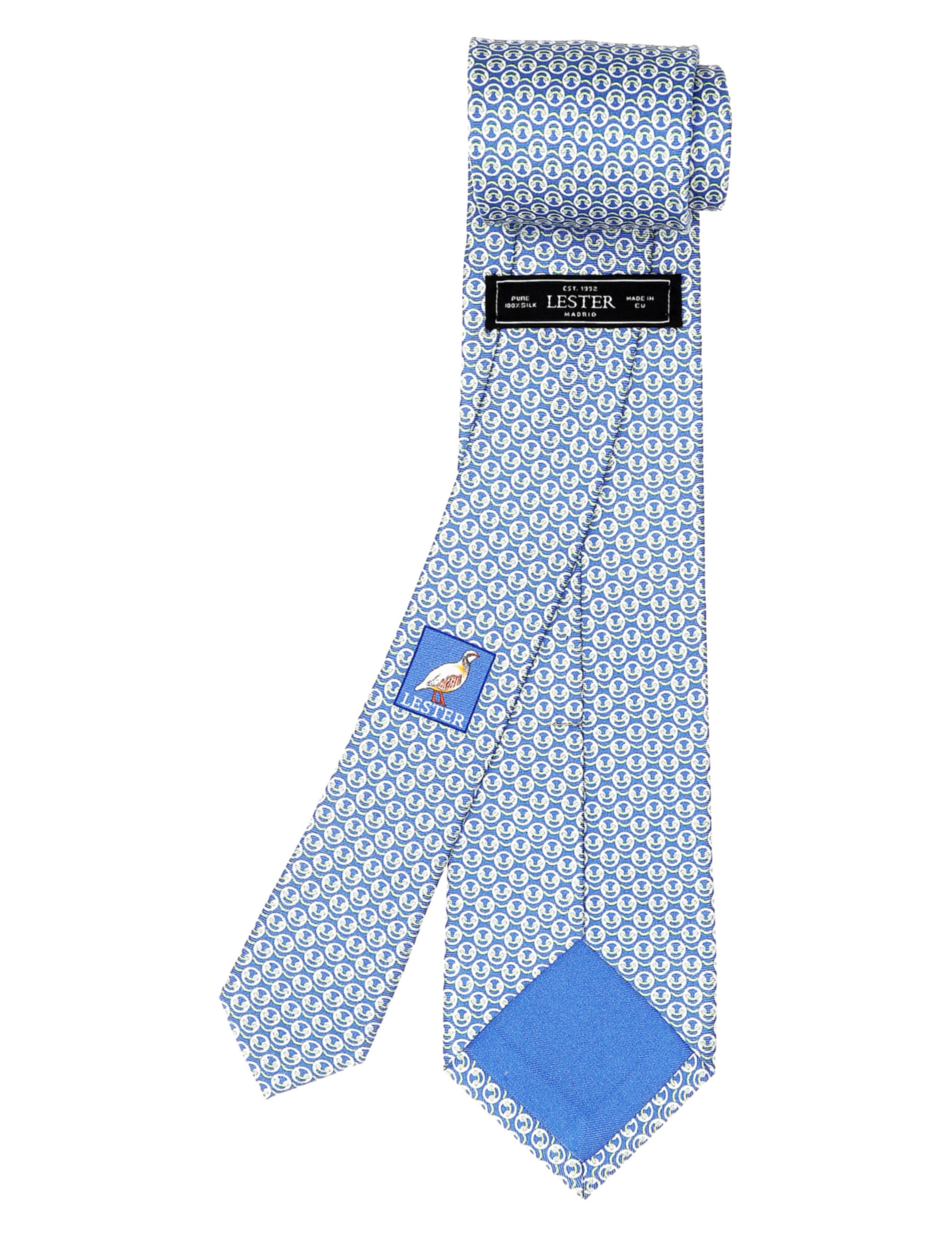 Corbata boton Azul/azul