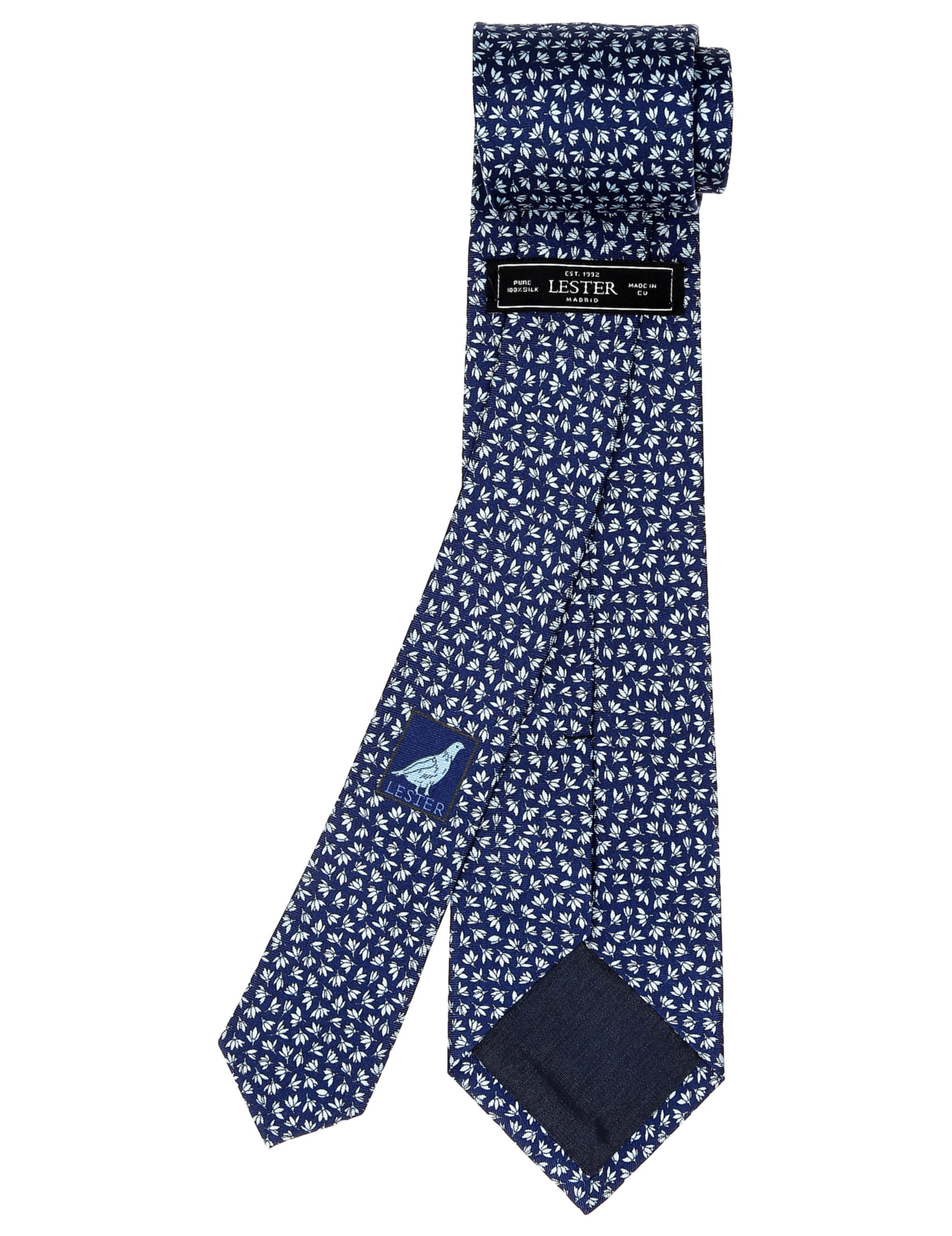 Corbata hojas Azul/azul