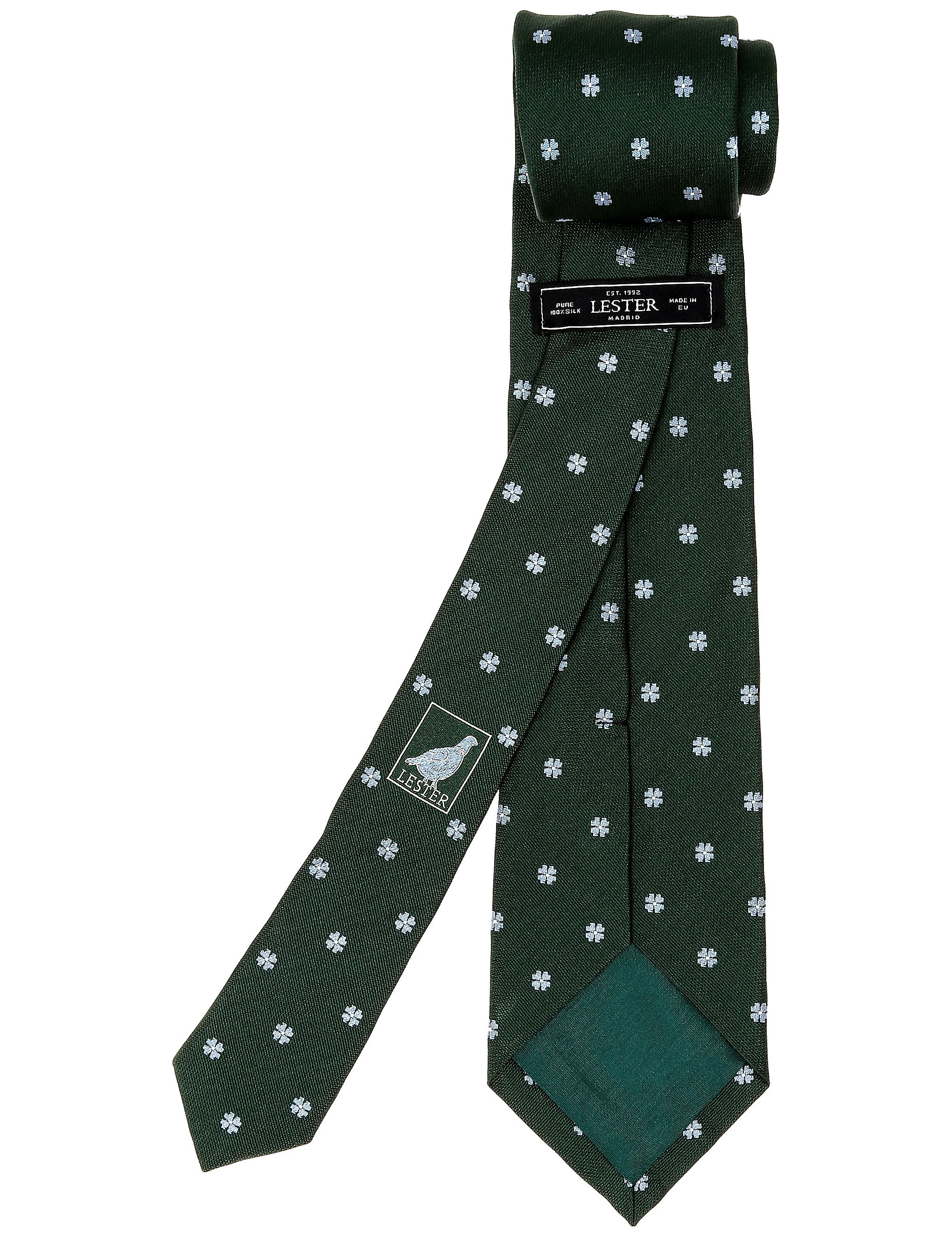 Corbata trebol Verde/azul