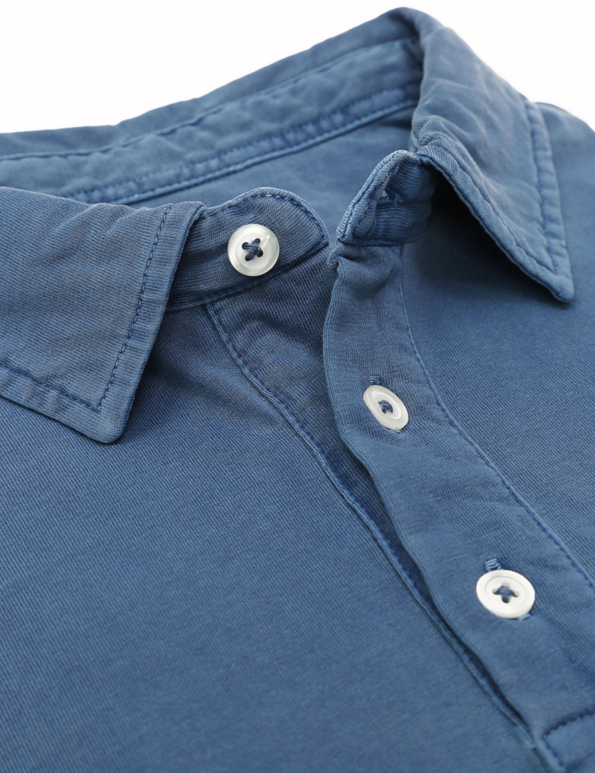 Polo jersey lavado Azul oscuro