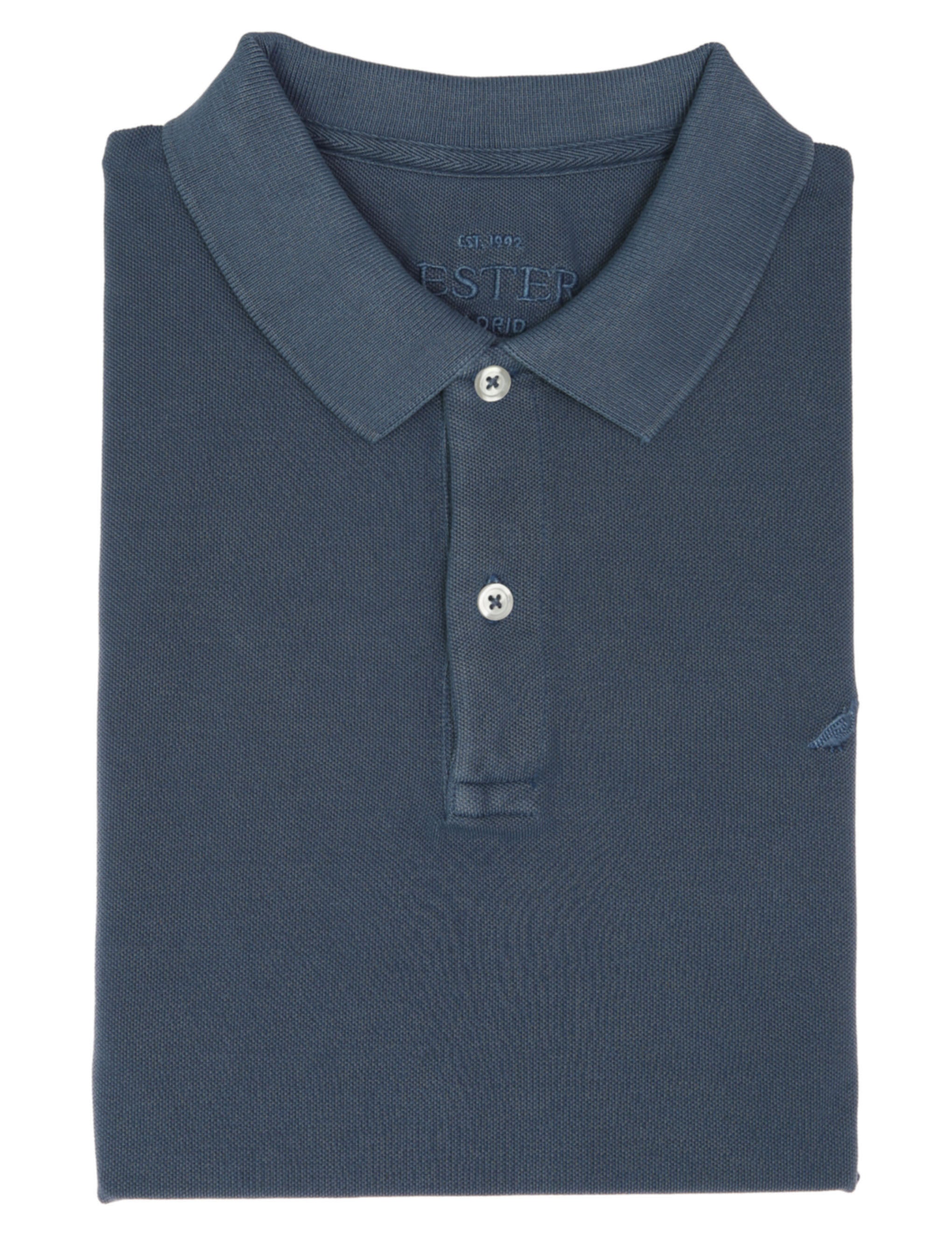 Polo manga corta lavado perdiz Azul oscuro