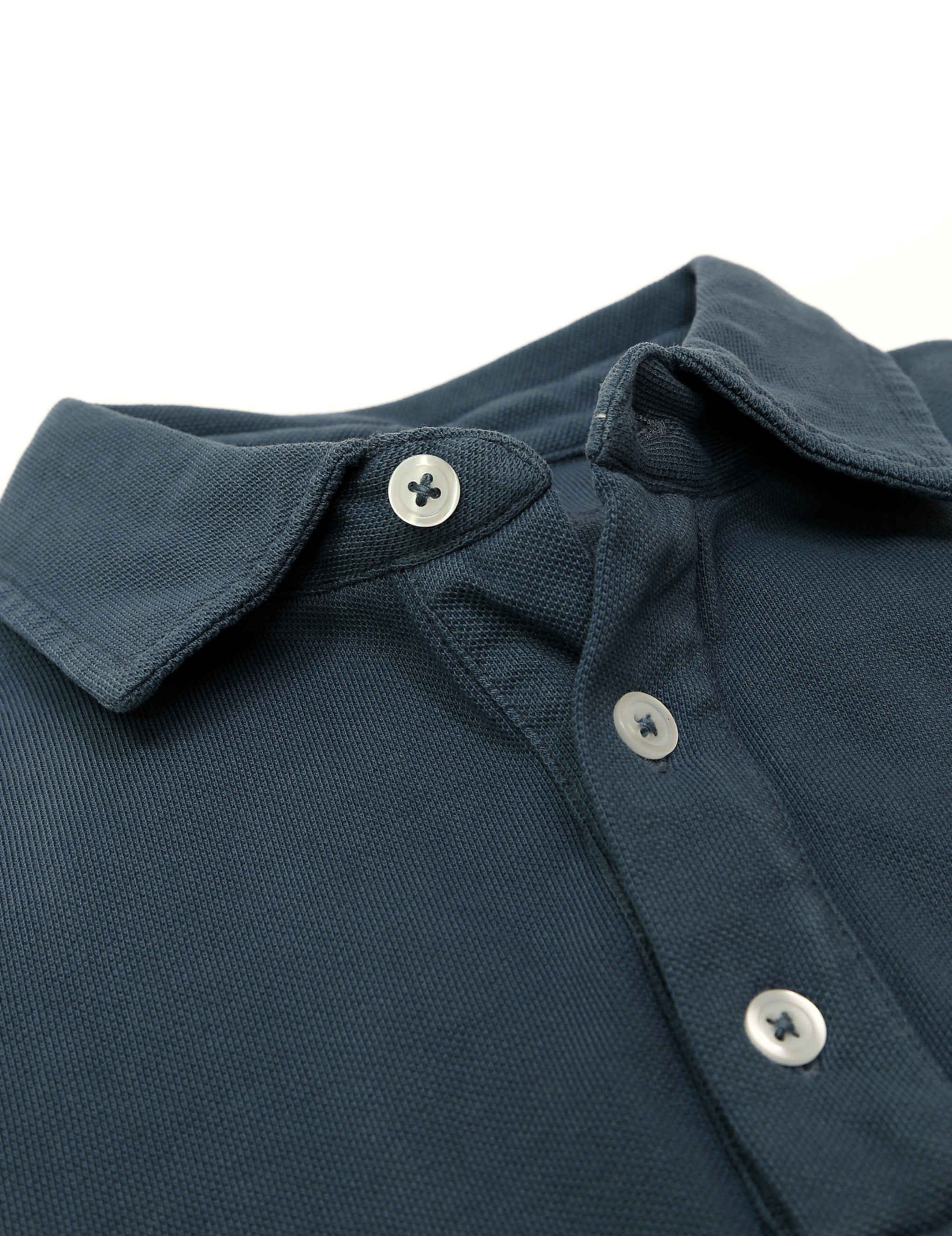 Polo pique lavado Azul oscuro