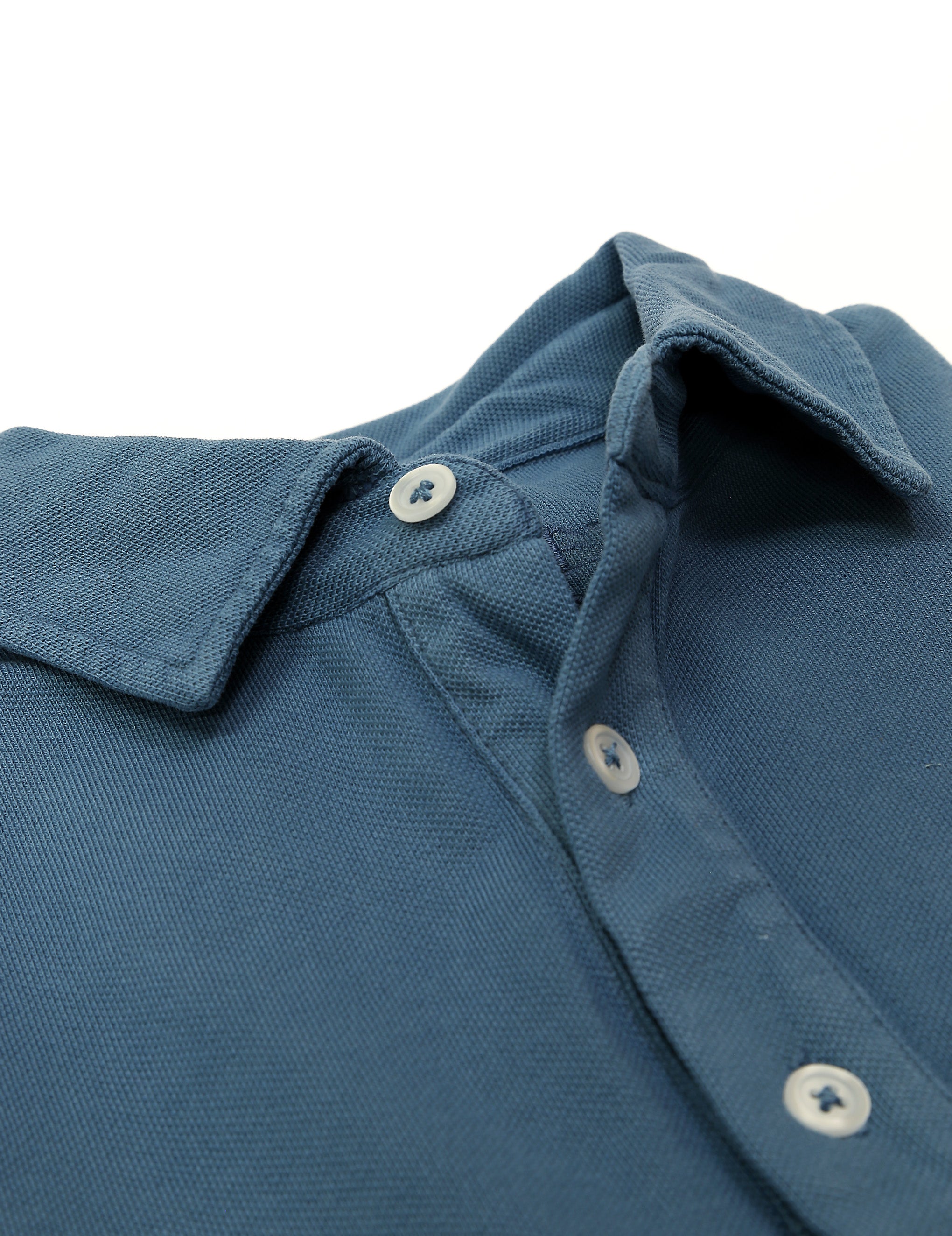 Polo pique lavado Azul medio