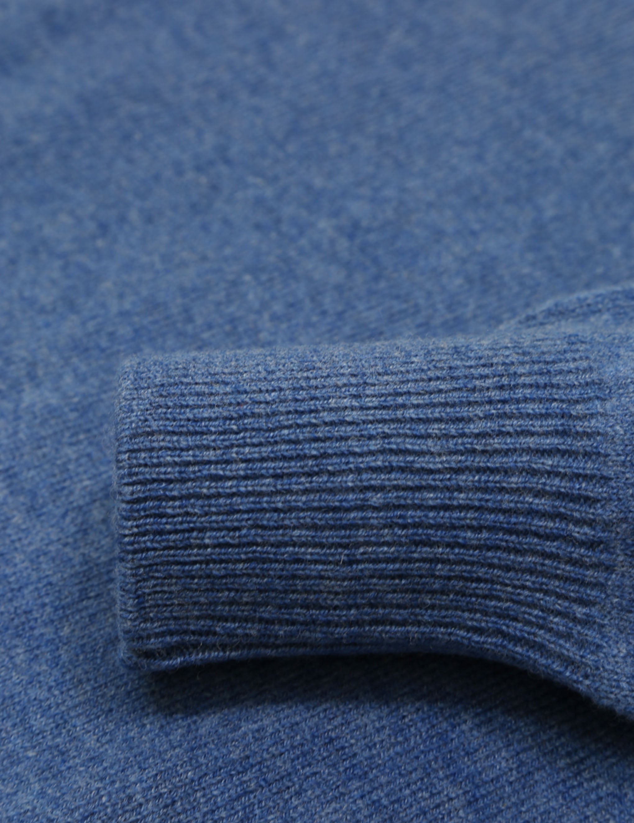 Jersey lana pico Azul medio