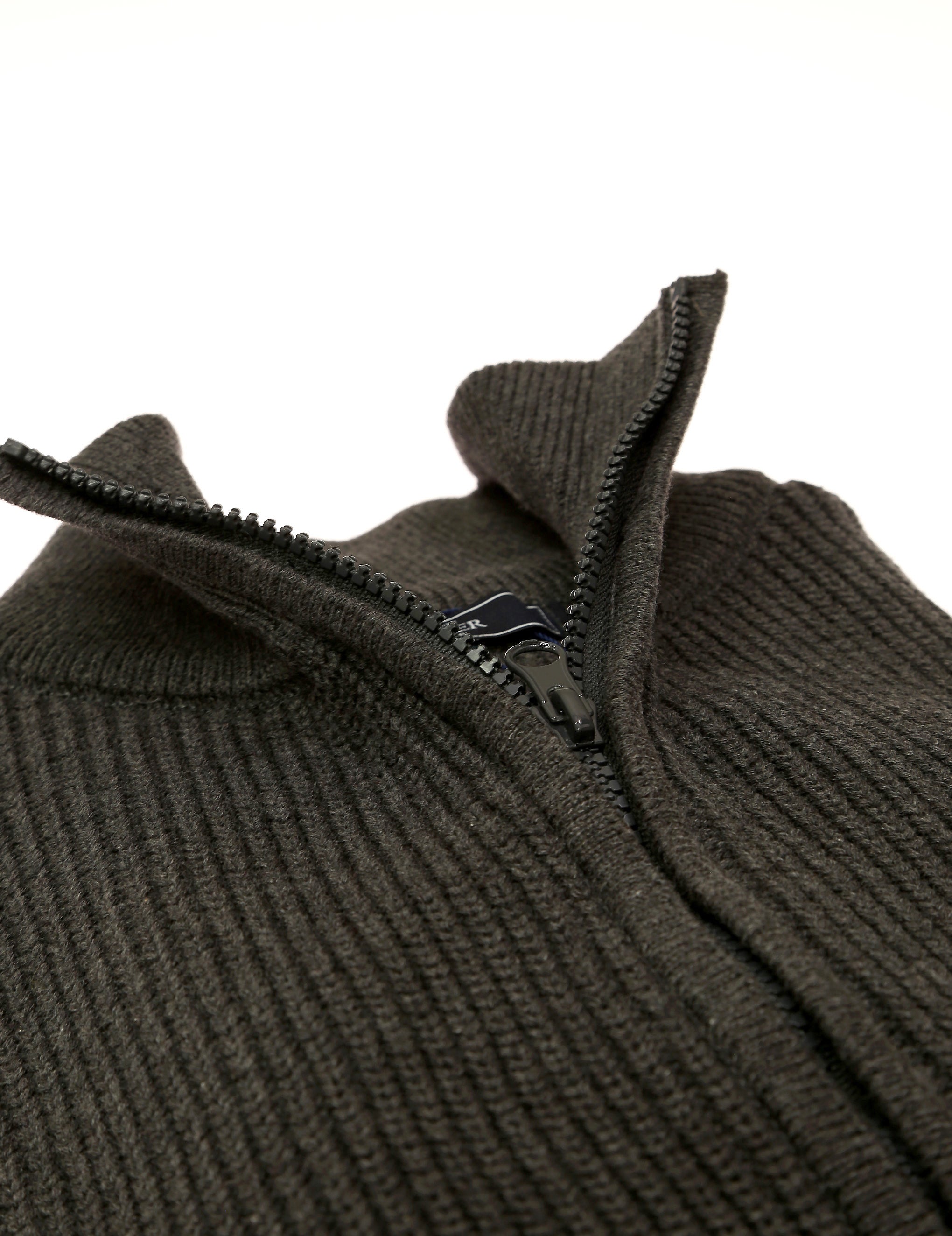 Cardigan algodón cremallera Gris