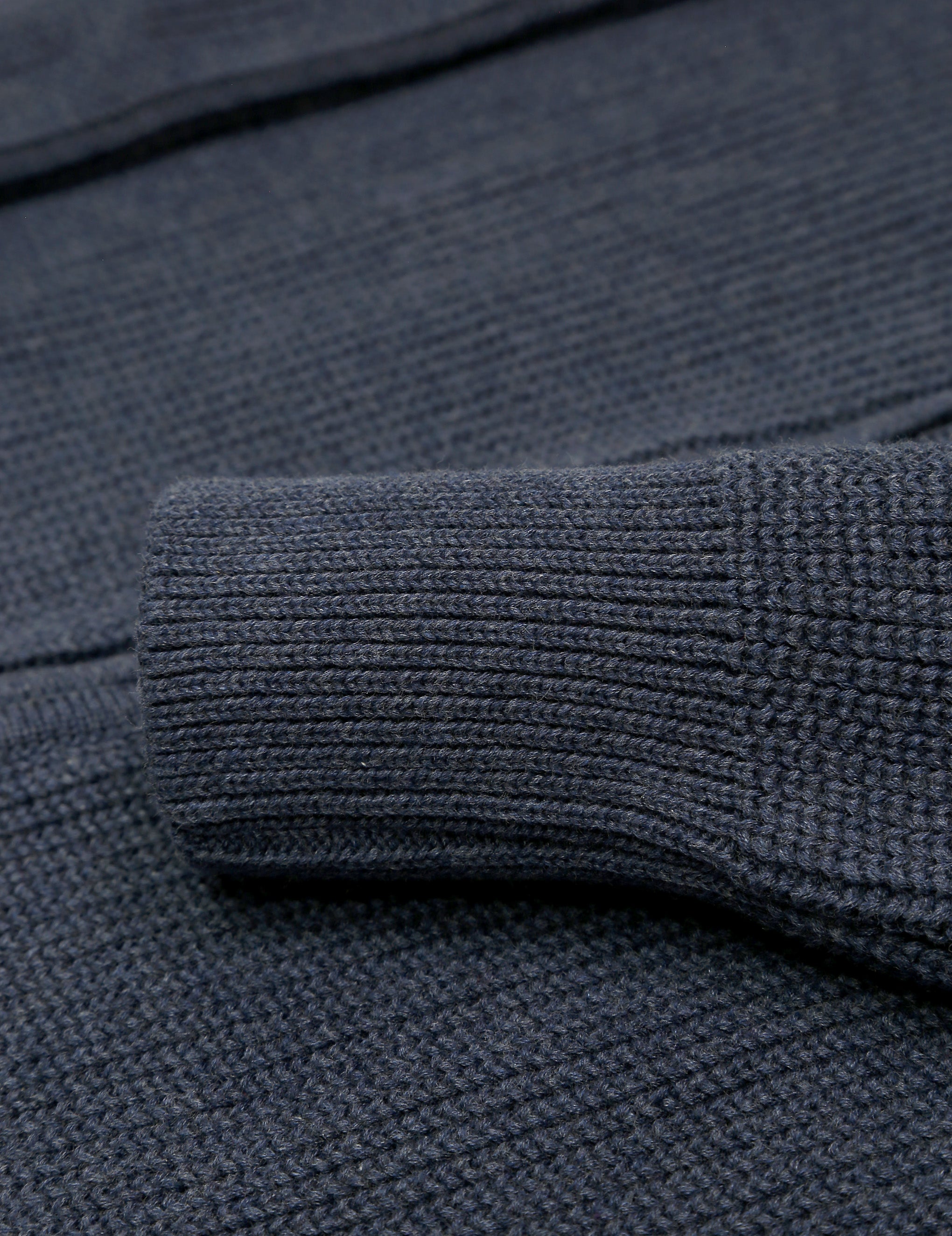 Cardigan algodón cremallera Azul