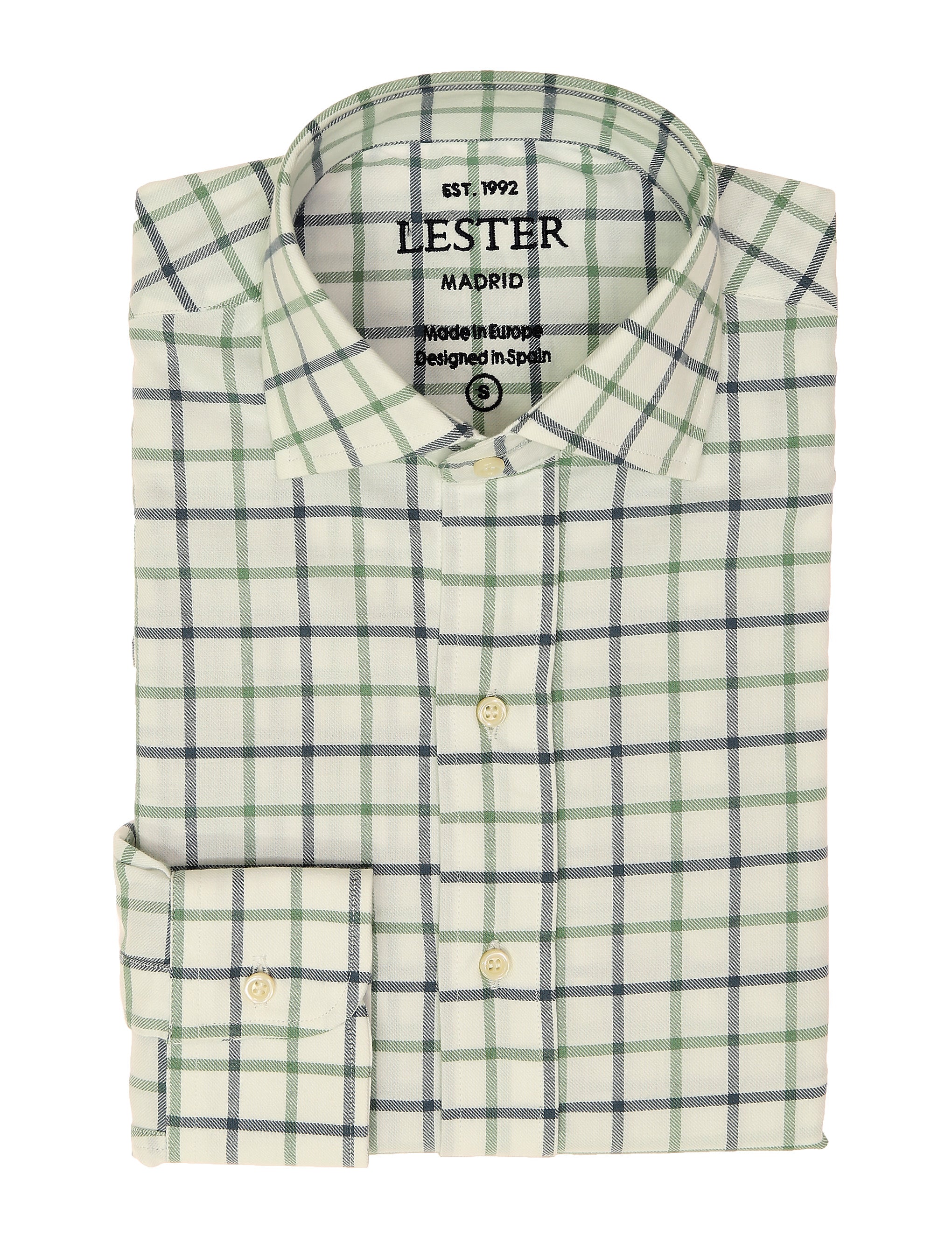 Camisa sport viela cuadro grande Azul/verde