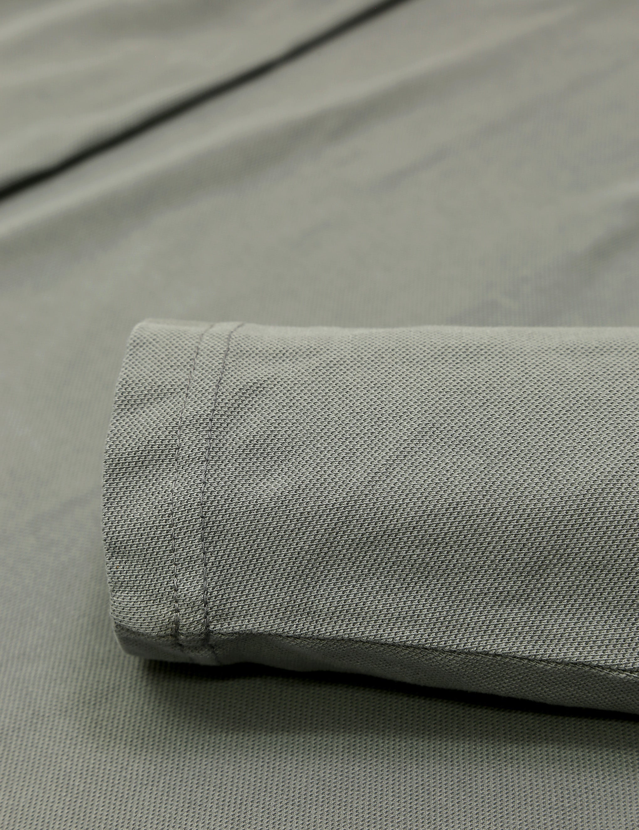 Polo pique manga larga Gris