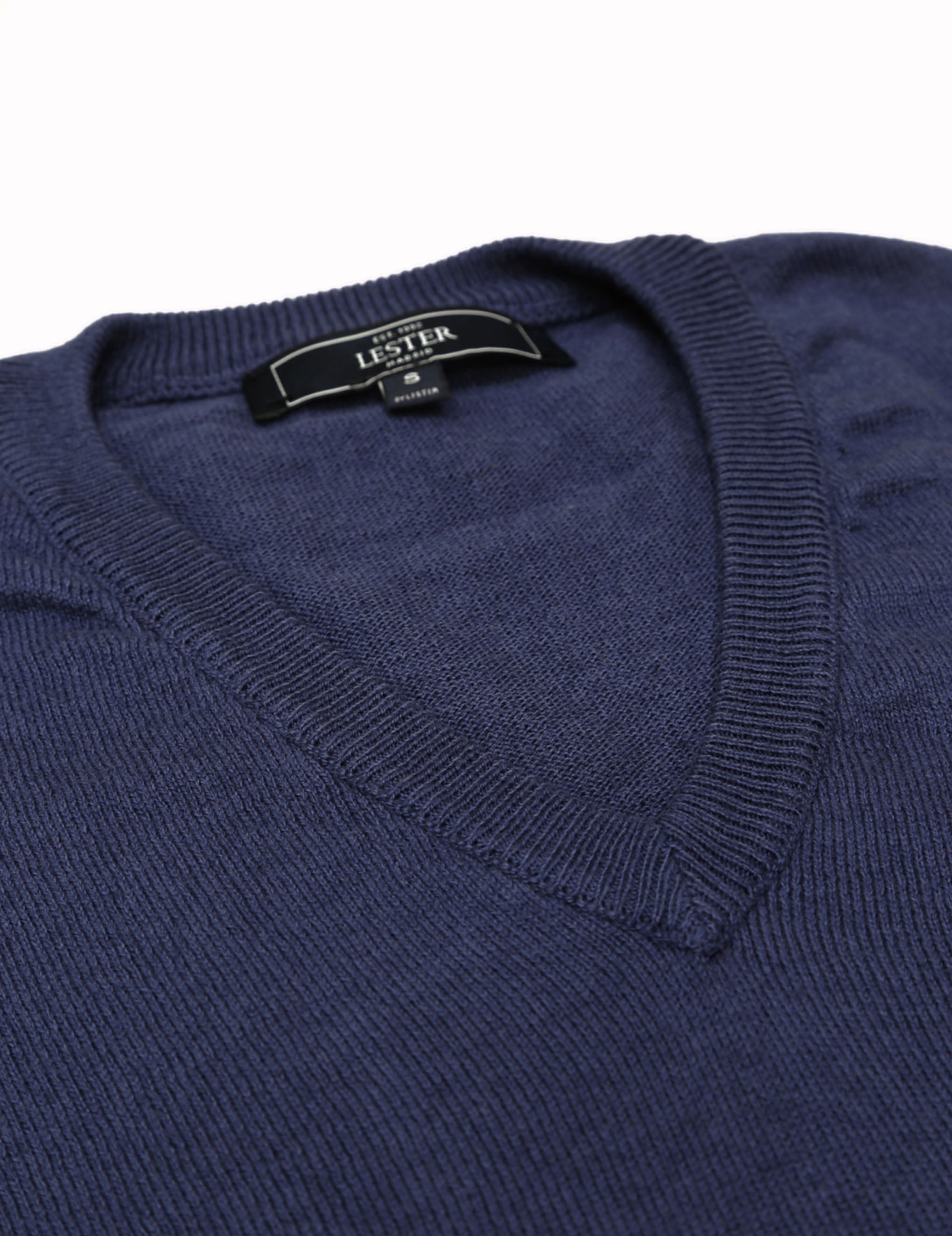 Jersey pico algodón cashmere Azul medio