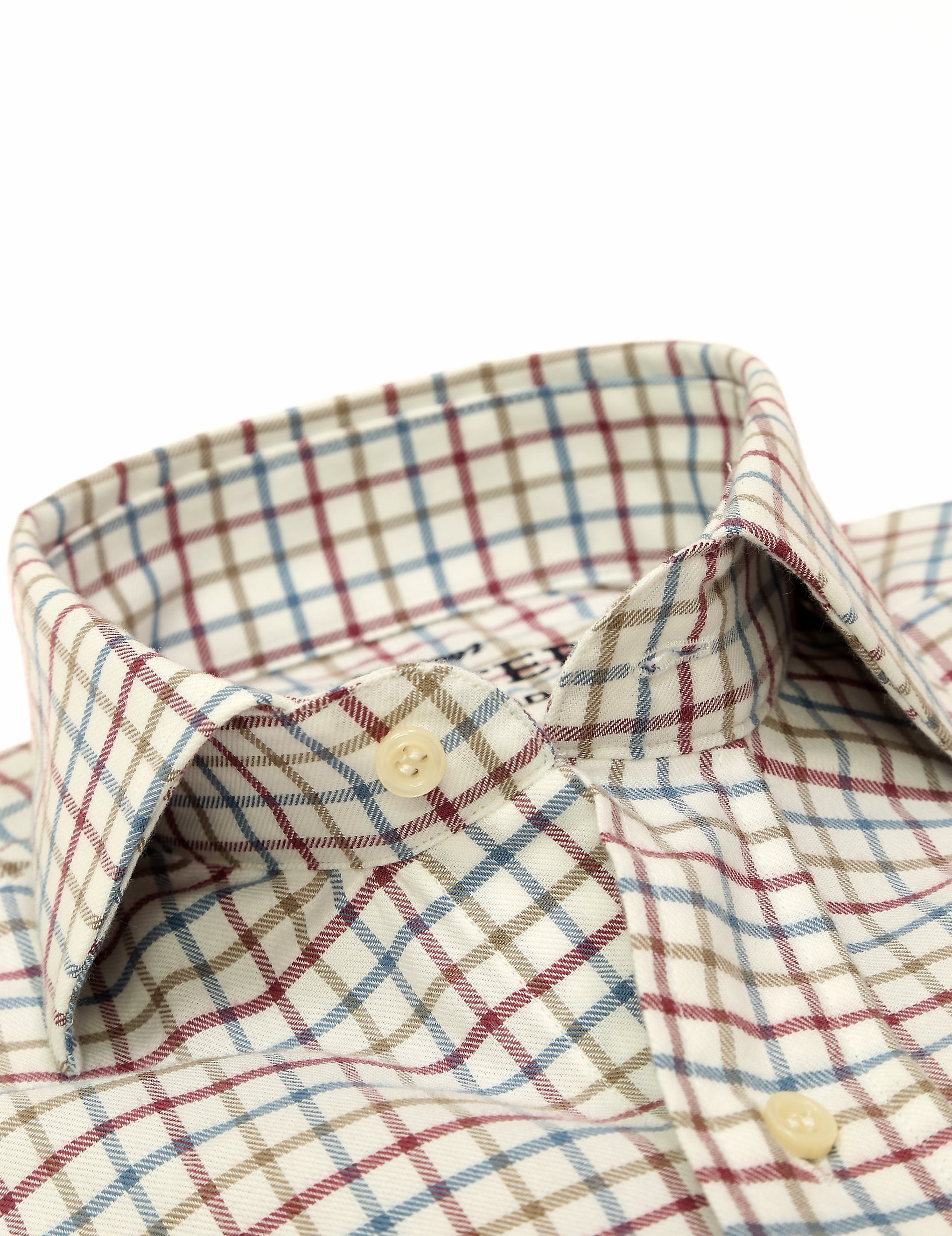 Camisa sport viela cuadro grueso Azul/burdeos