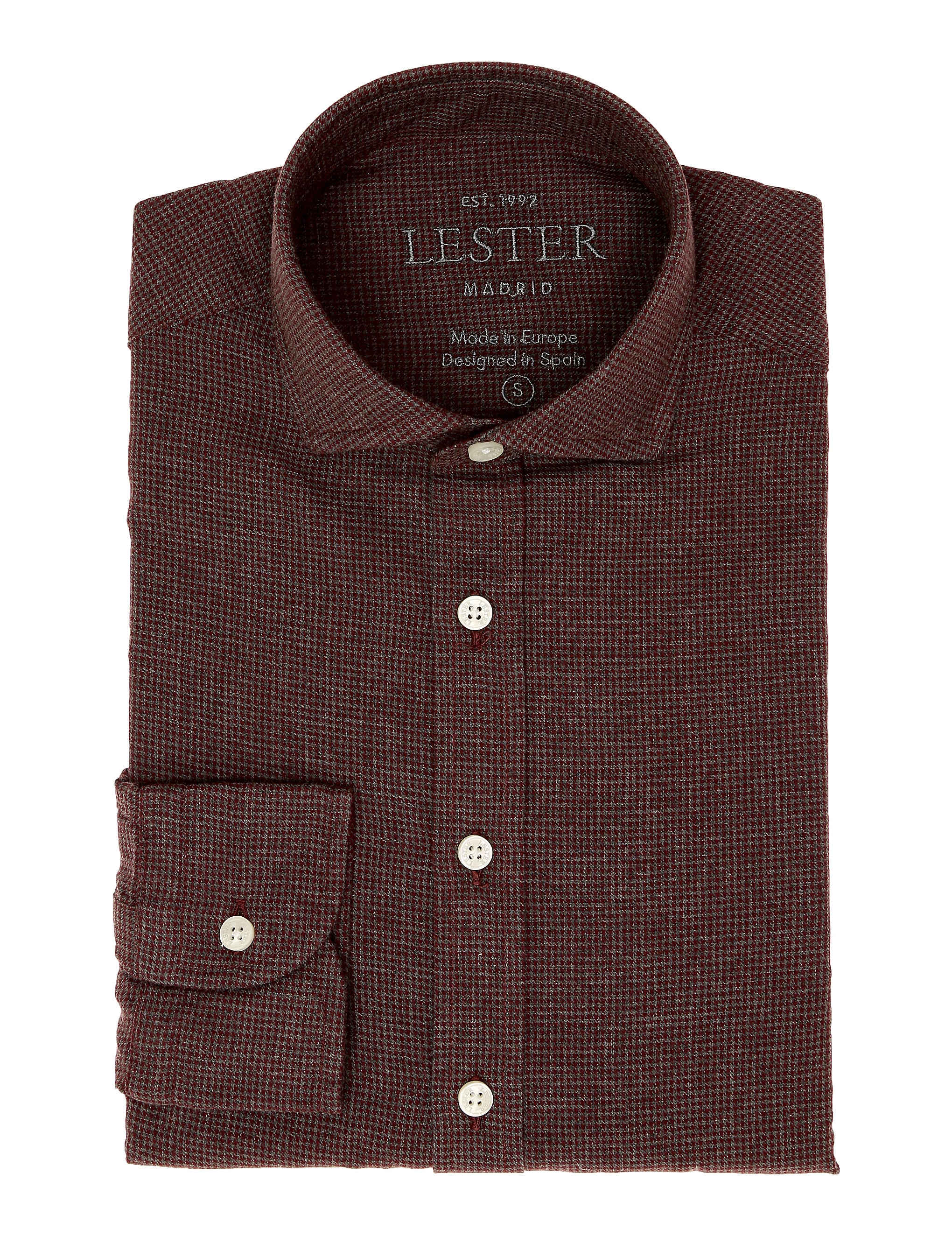 Camisa pata gallo Burdeos